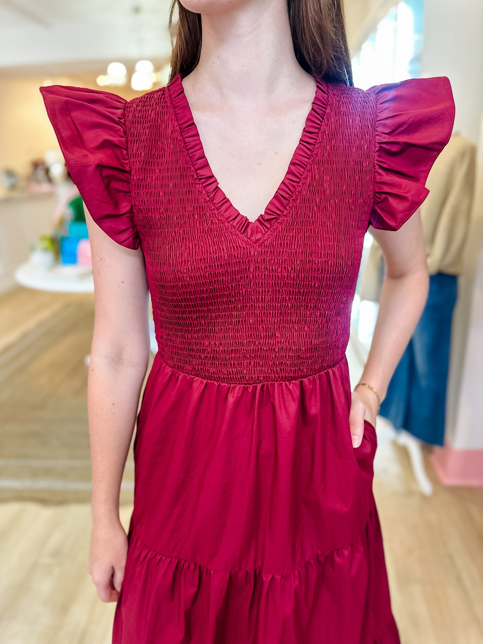 Burgundy Beauty Midi Dress