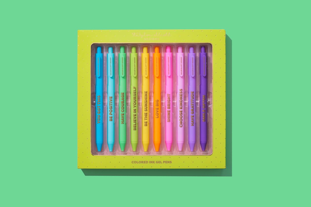 TAYLOR ELLIOTT DESIGNS 10 Piece Rainbow Gel Pen Set