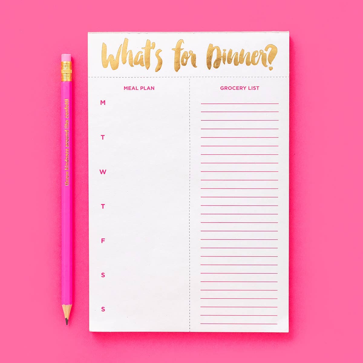 TAYLOR ELLIOTT DESIGNS Meal Planning Notepad - Whats For Dinner