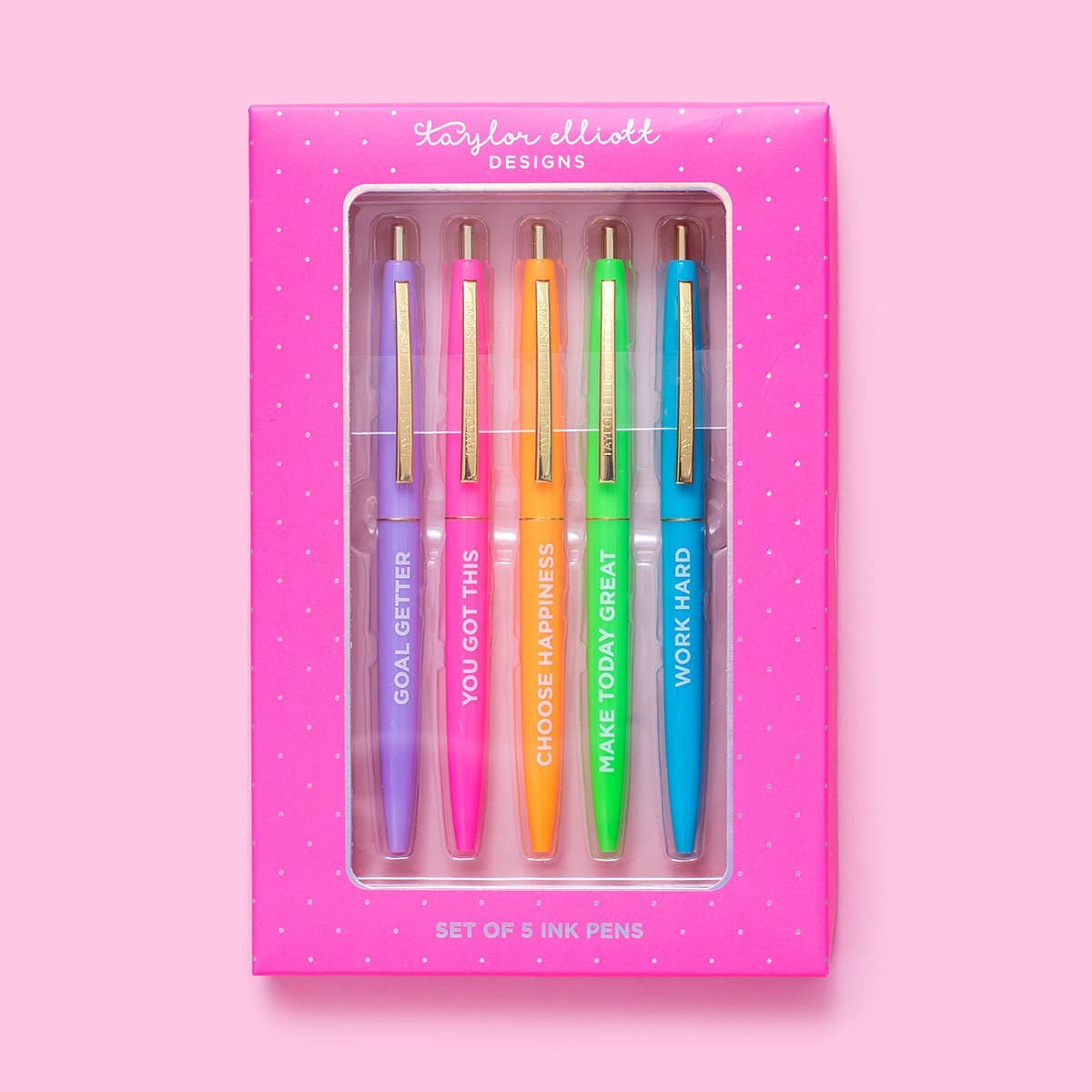 TAYLOR ELLIOTT DESIGNS Pen Set - Motivational - 5 Piece Set