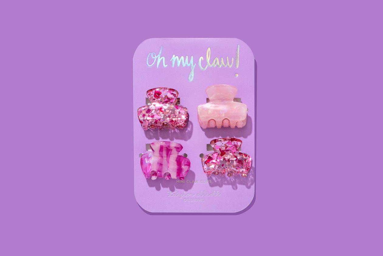 TAYLOR ELLIOTT DESIGNS Mini Claw Hair Clips - Pink Confetti