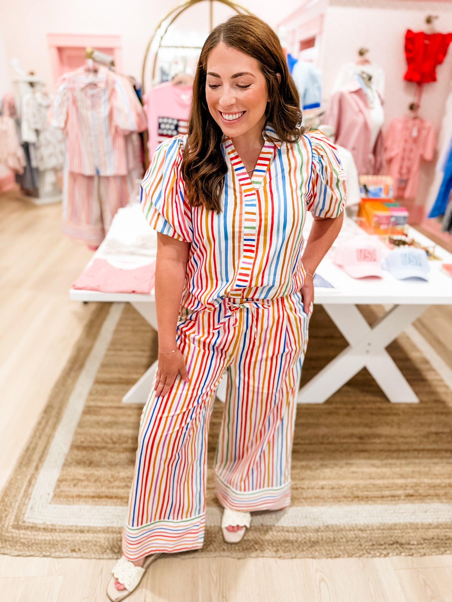 Rainbow Collar Blouse