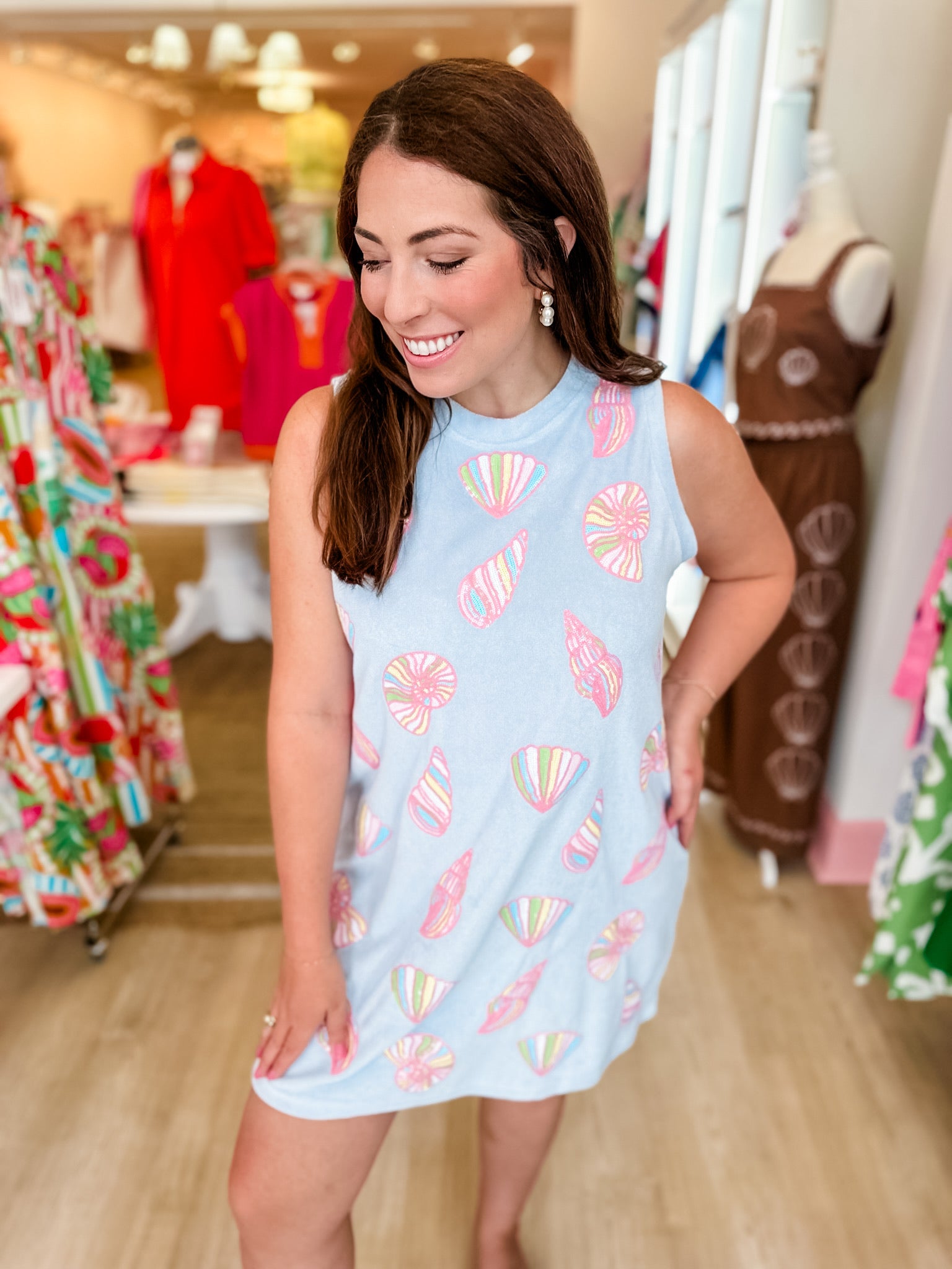 BELLE CHER Sequin Shells Dress
