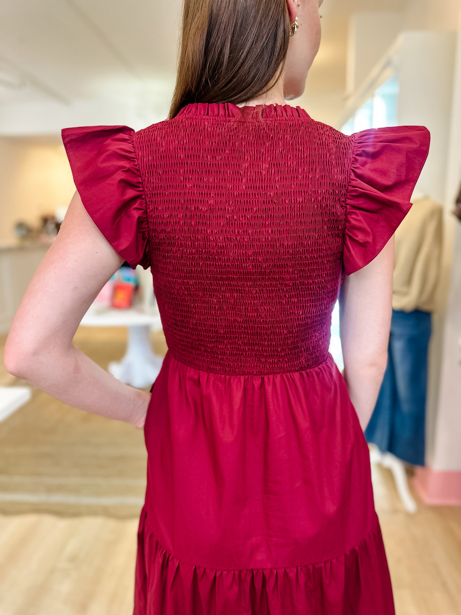 Burgundy Beauty Midi Dress