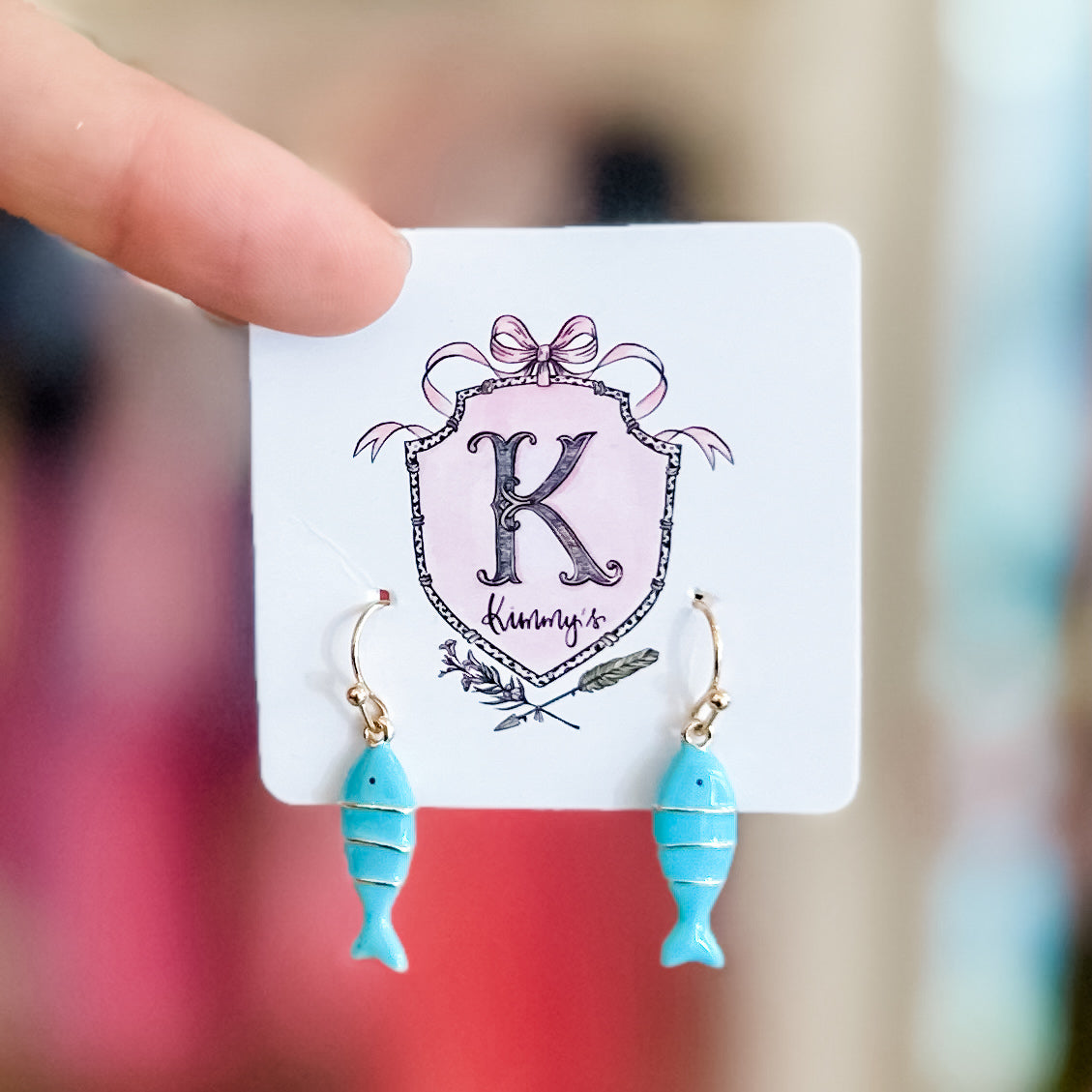 Turquoise Trout Dangle Earrings