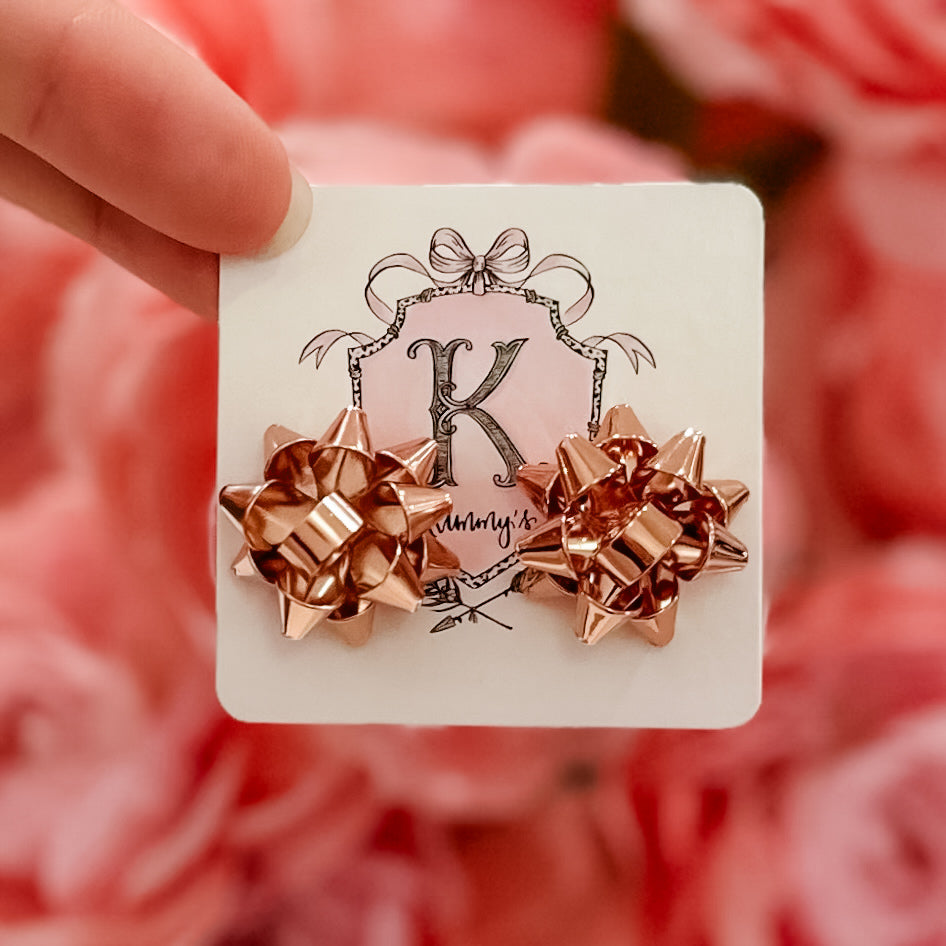 Present Stud Earring- Rose Gold