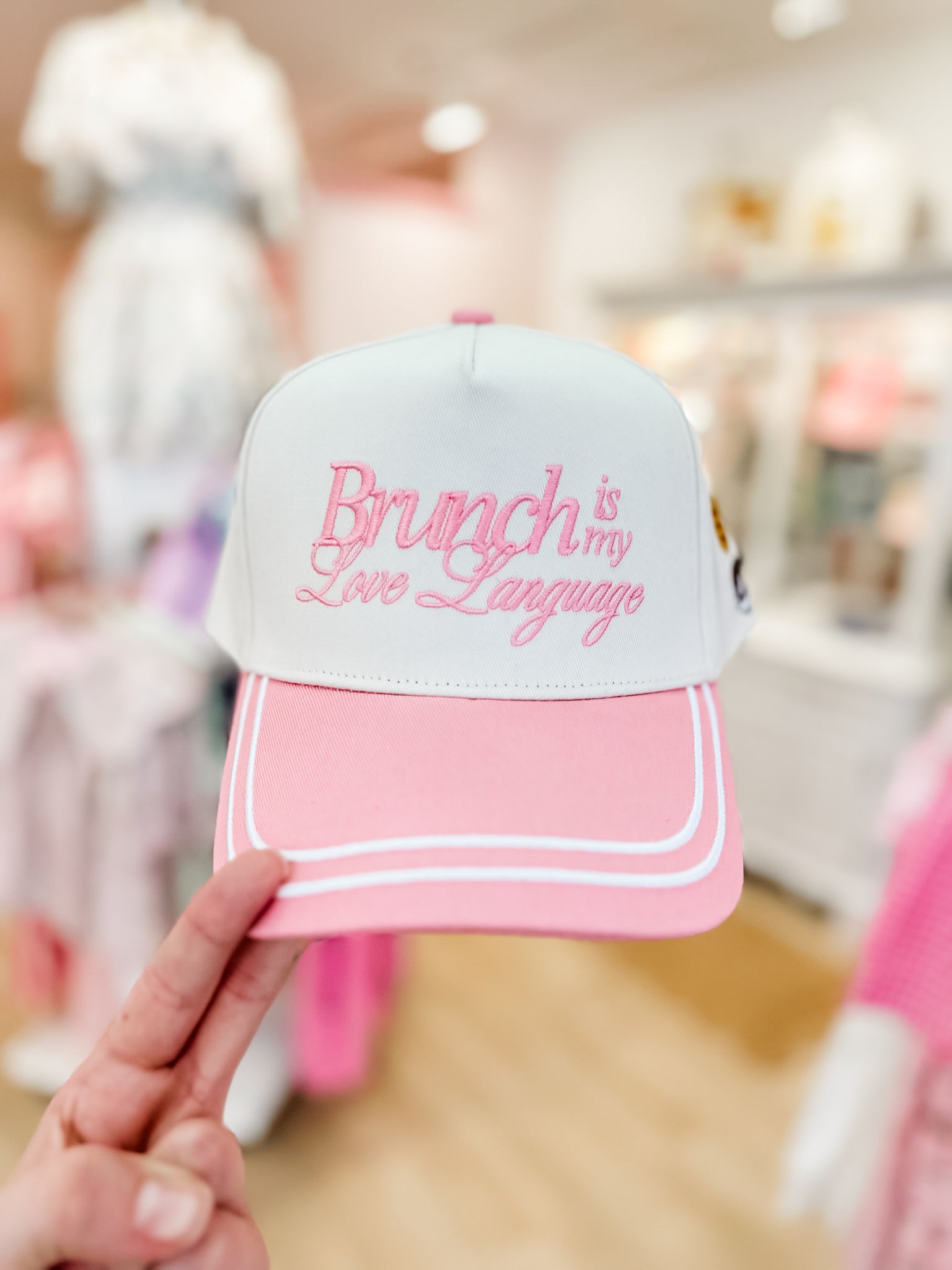 Brunch is my Love Language - Pink Vintage Trucker Hat