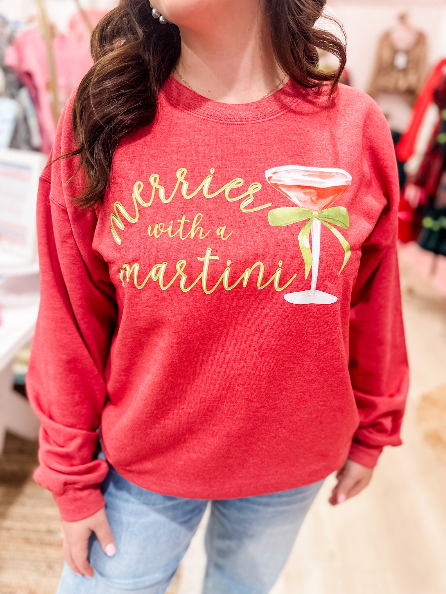 Merrier with a Martini Sweatshirt