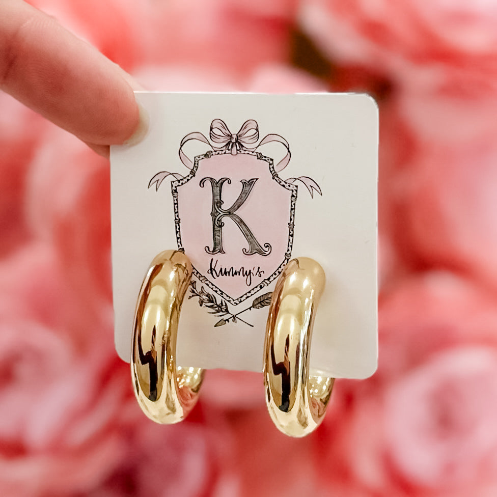 Chunky Gold Hoop- Medium