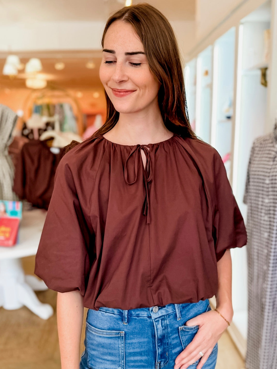 Espresso Bubble Blouse