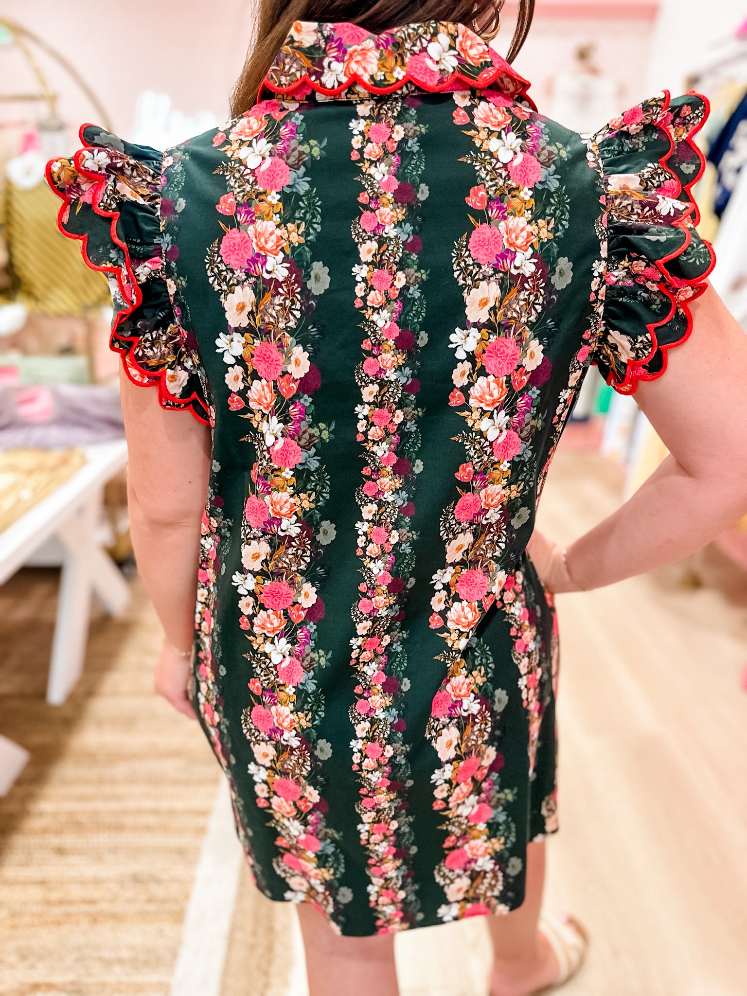 Rows of Floral Mini Dress