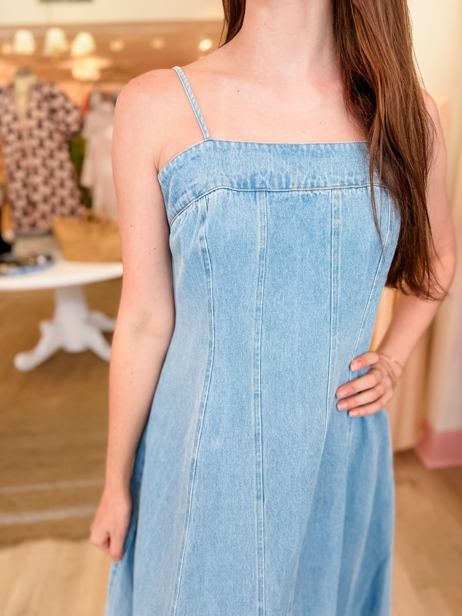 Daytime Denim Midi Dress