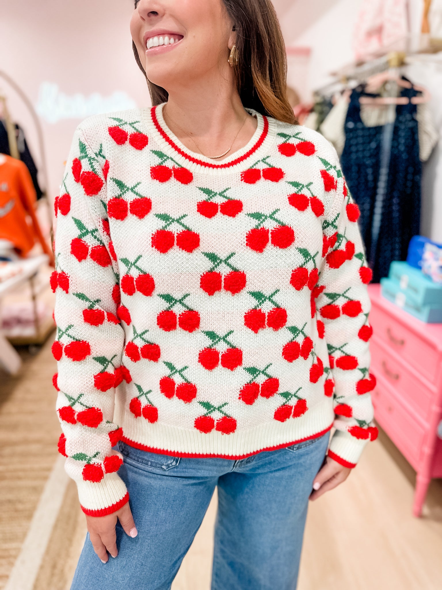 Sweeter Than Cherry Pie Sweater- Red