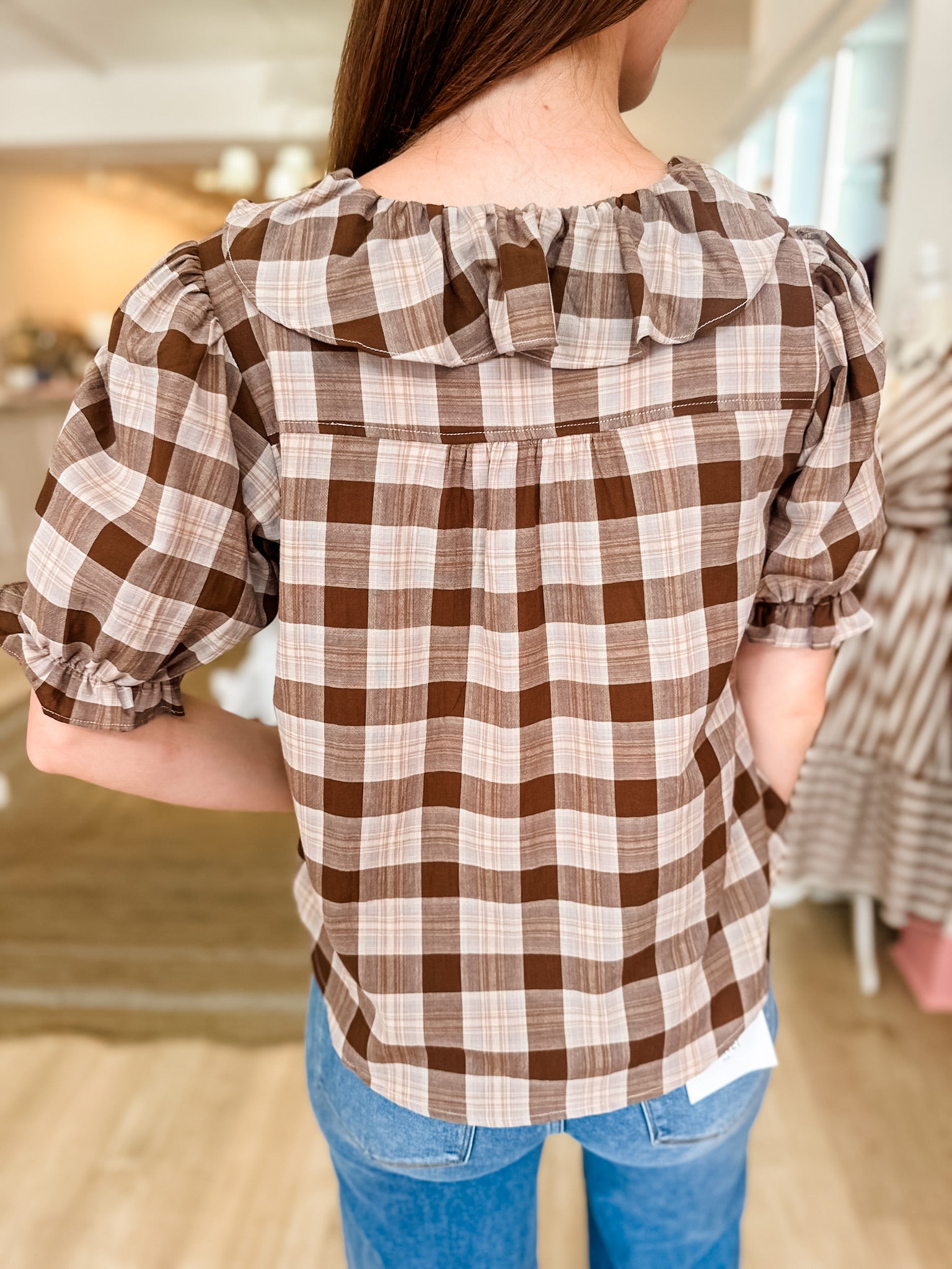 Pretty In Plaid Blouse