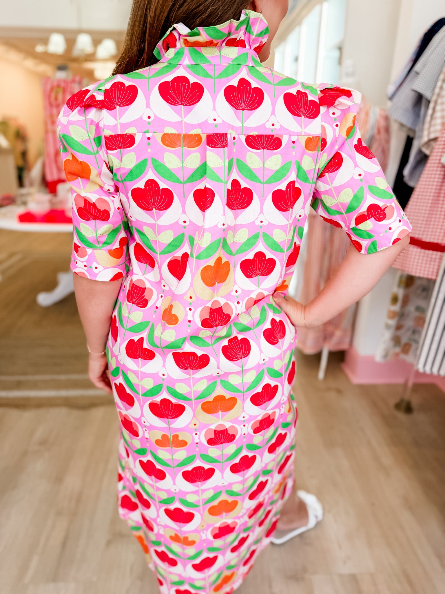 Twirling Through the Tulips Midi Dress