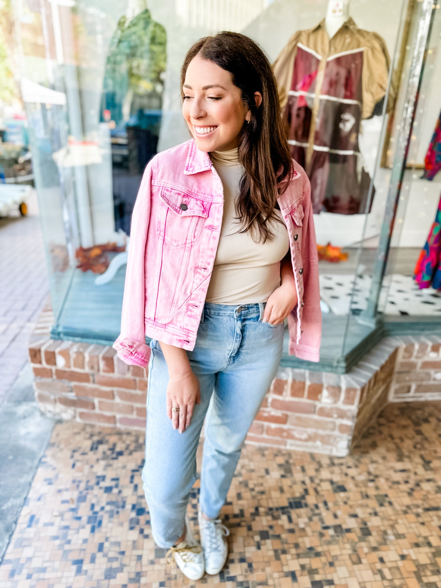 Denim pink jacket Clearance