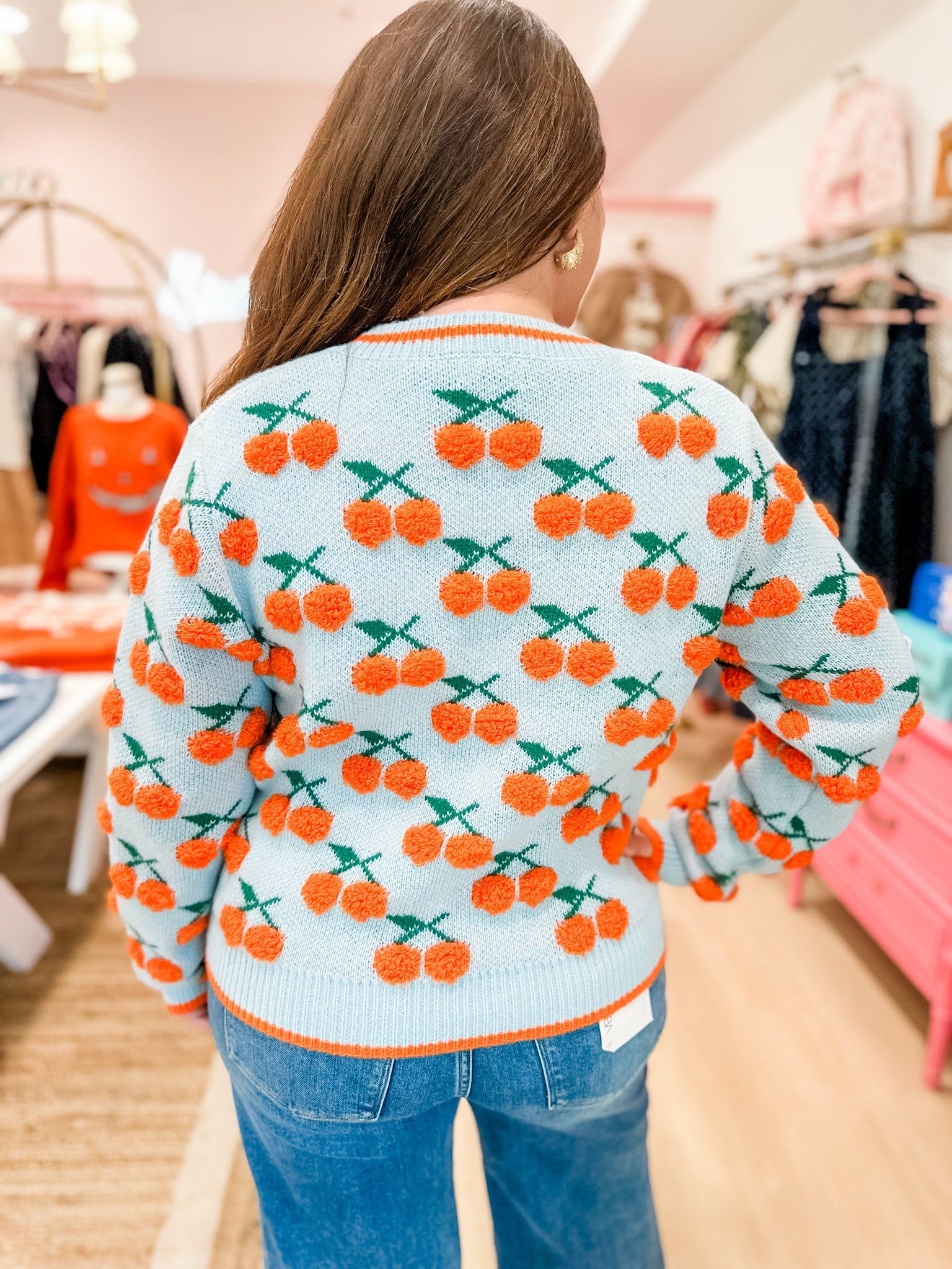 Sweeter Than Cherry Pie Sweater- Orange