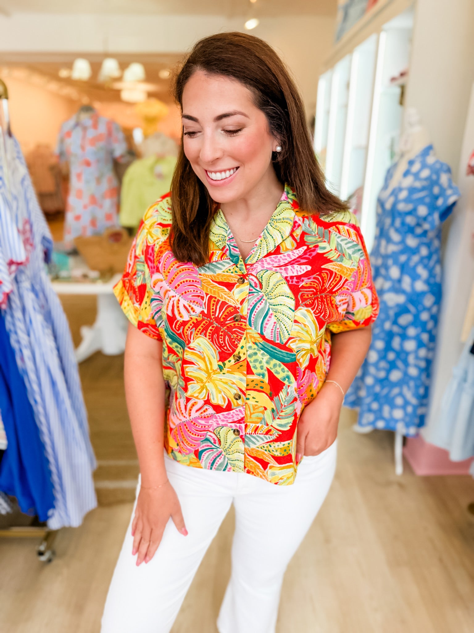 KARLIE Island Market Button up
