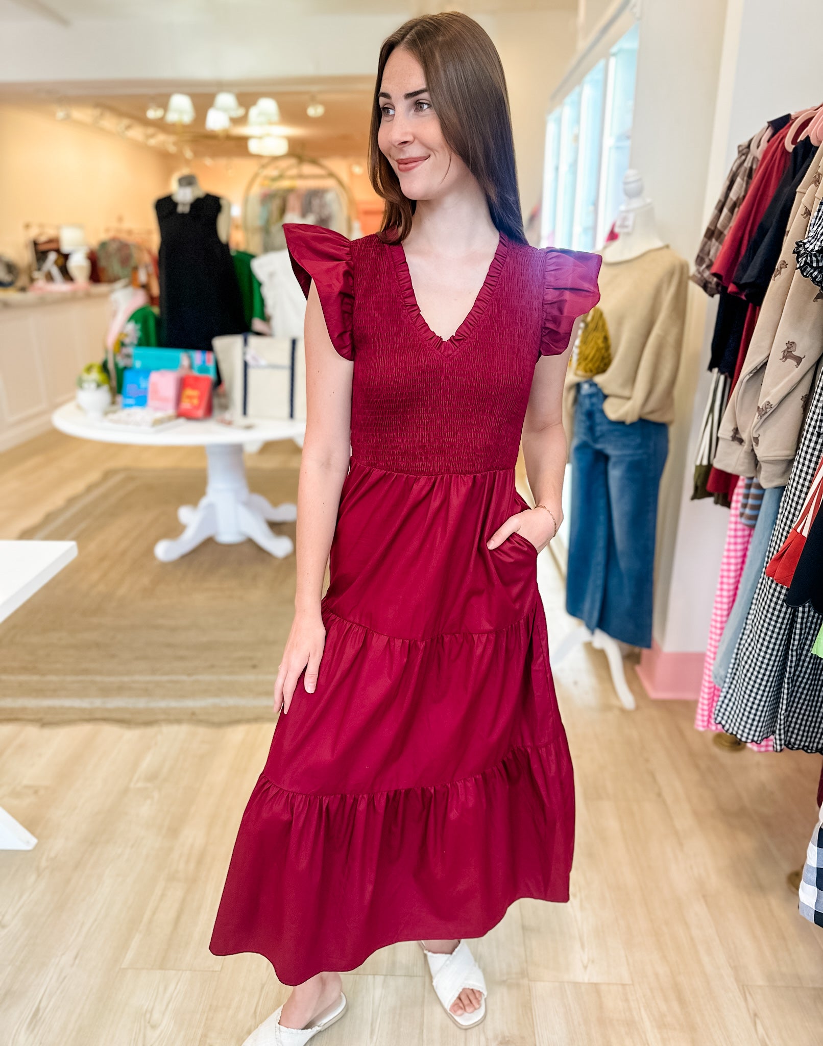Burgundy Beauty Midi Dress