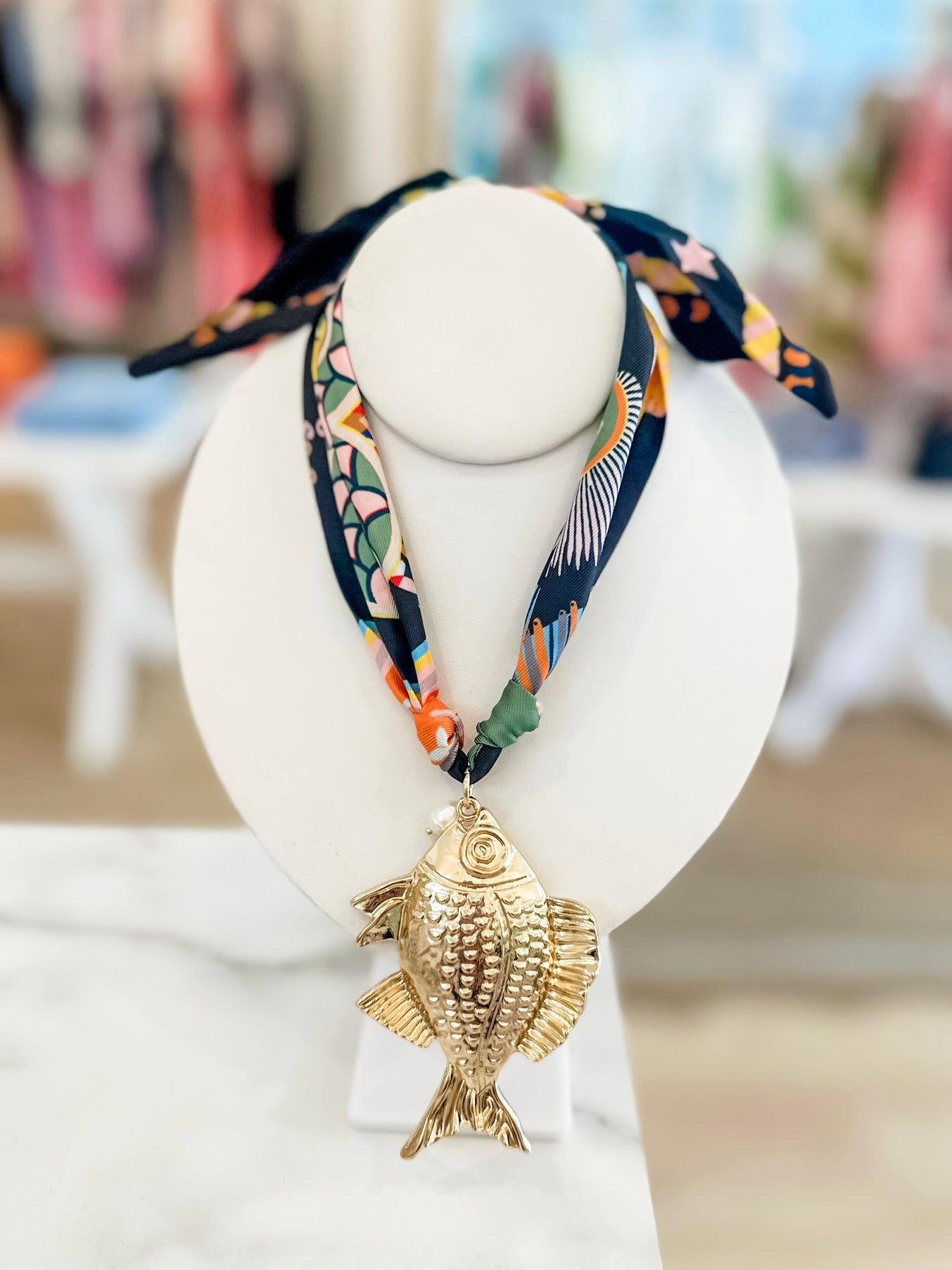 Island Catch Scarf Necklace