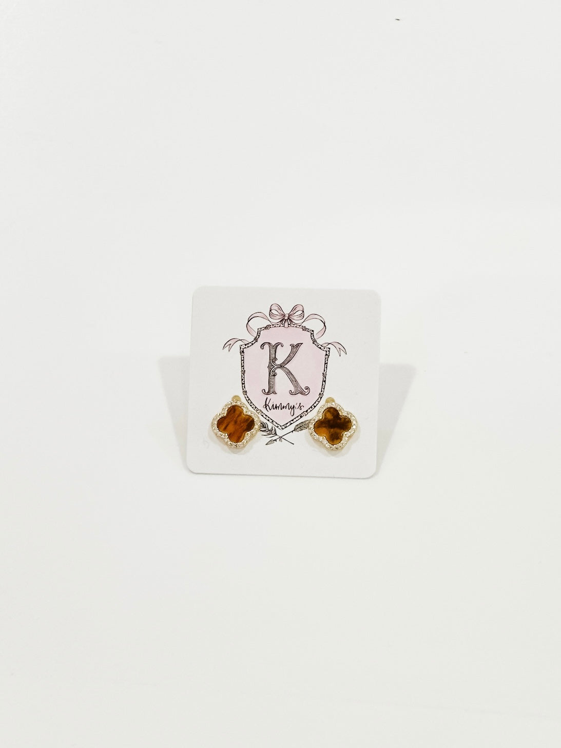 Tortoise Clover Earrings