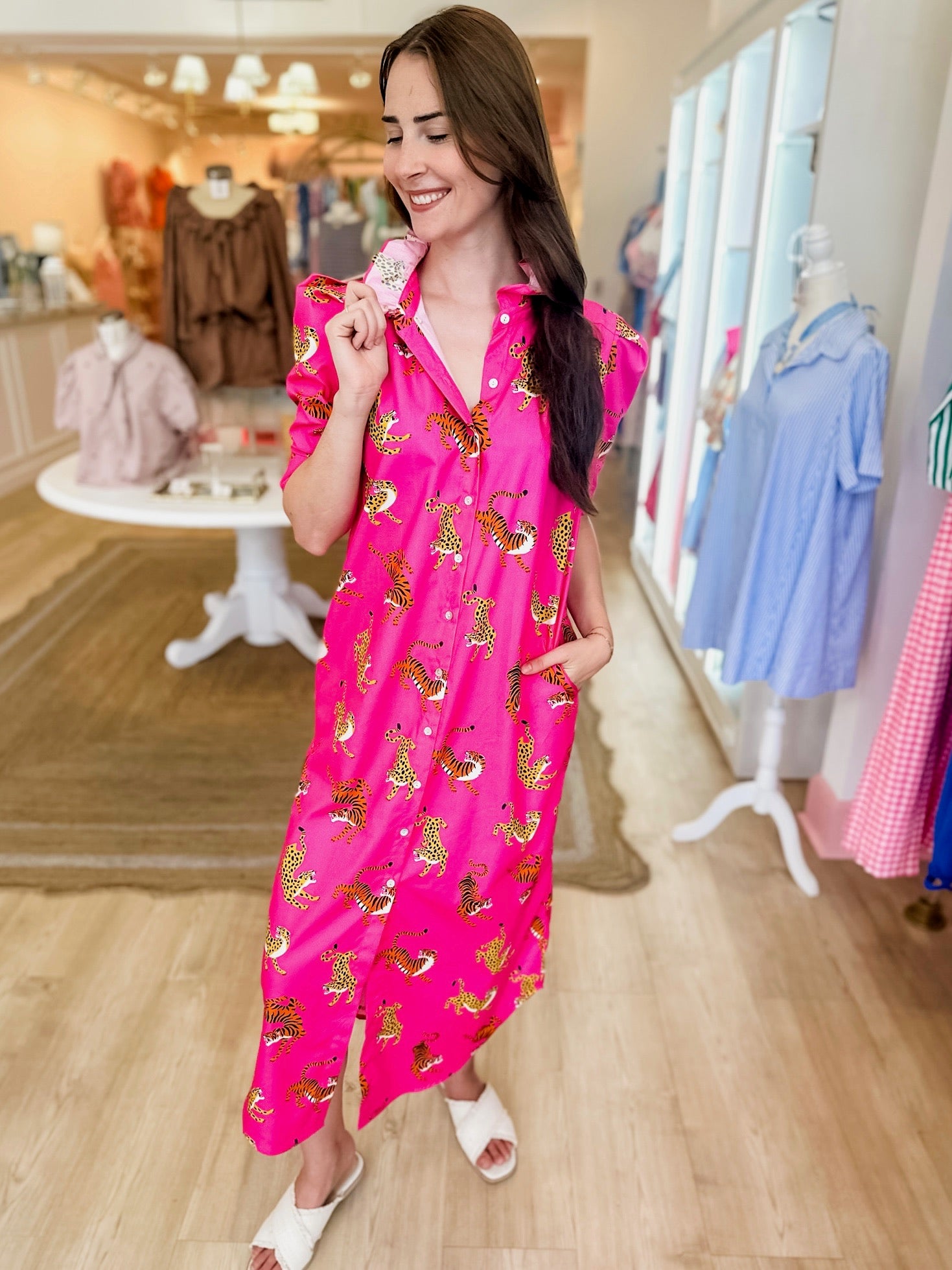 Safari Pop Midi Dress