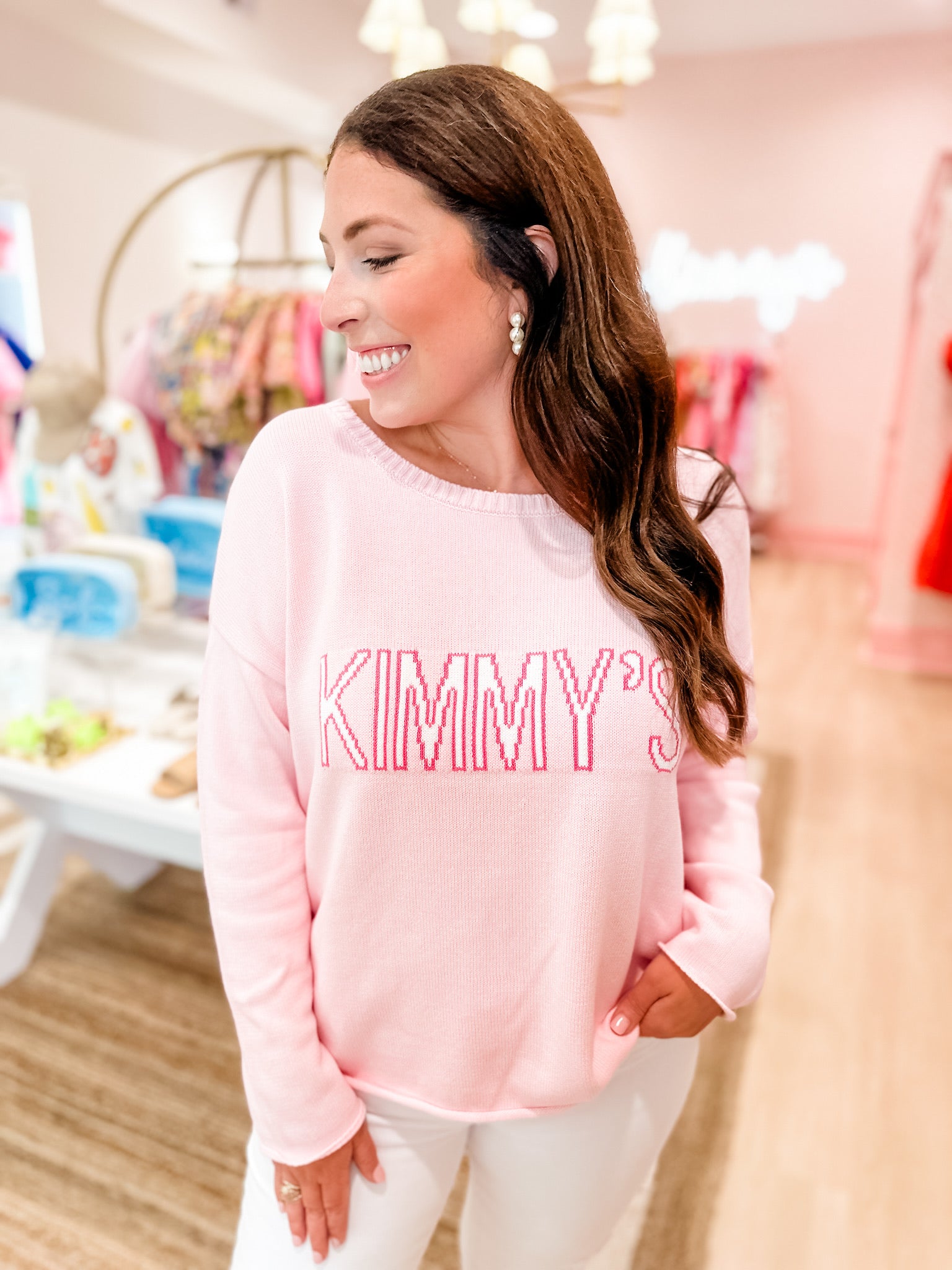 KIMMY'S Pink Logo Sweater