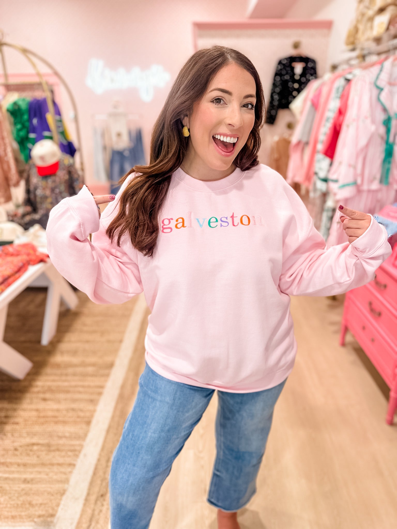 Embroidered Galveston Pullover