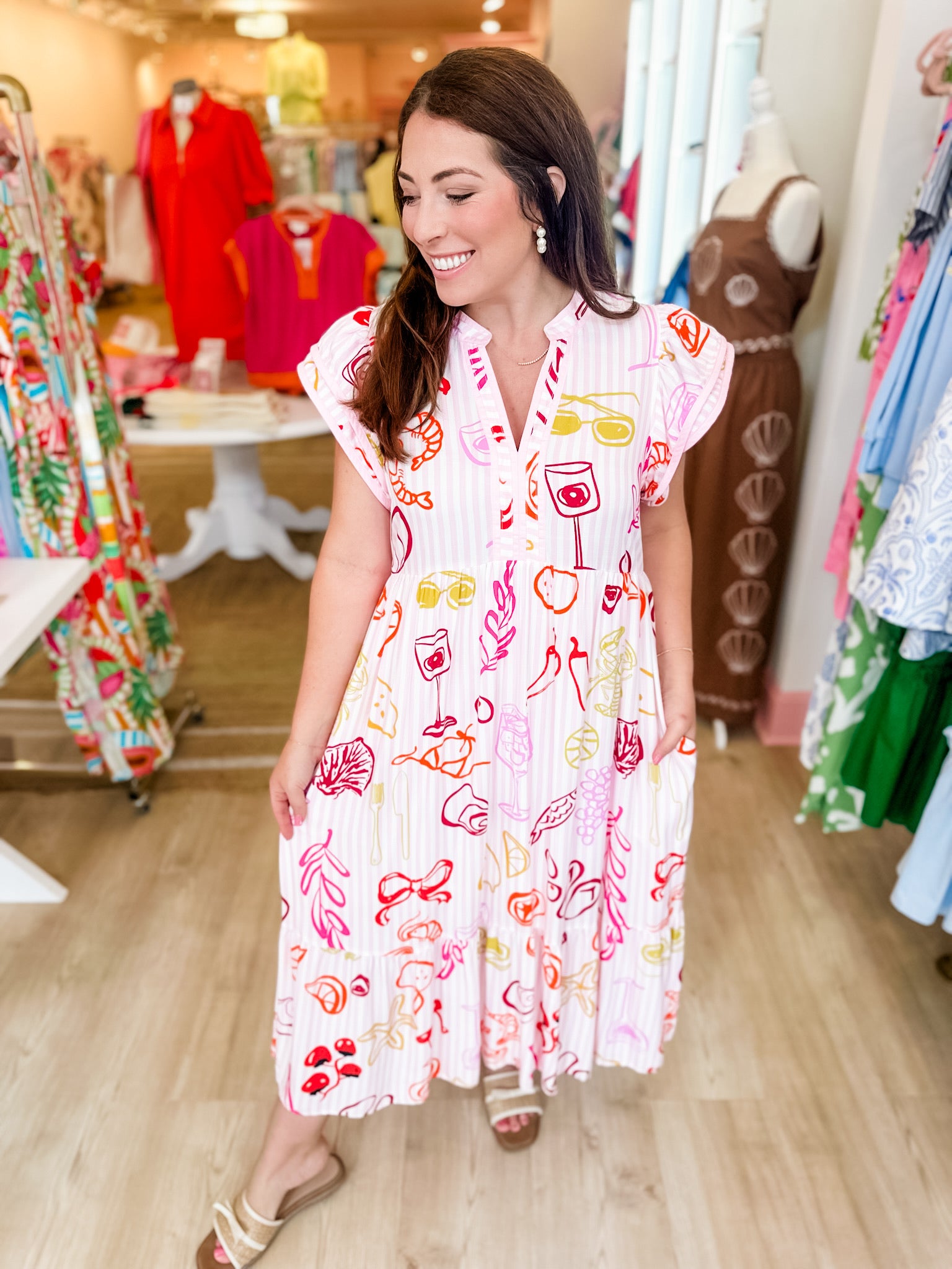 Sorbet Sunset Midi Dress
