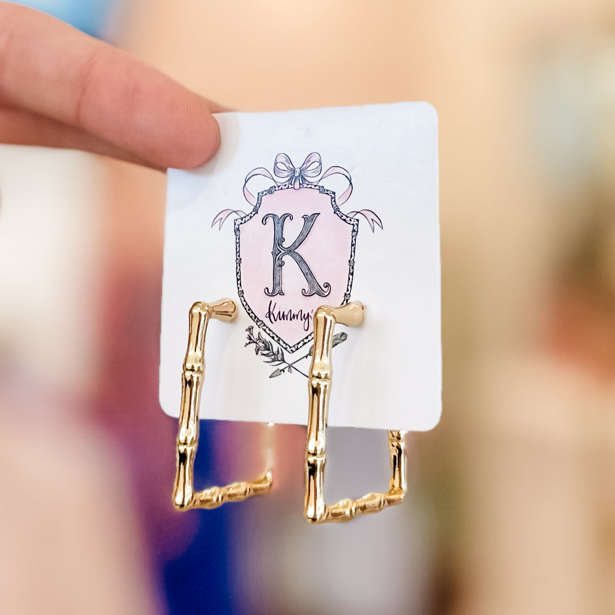 14k Gold Dipped Bamboo Hoops- Large