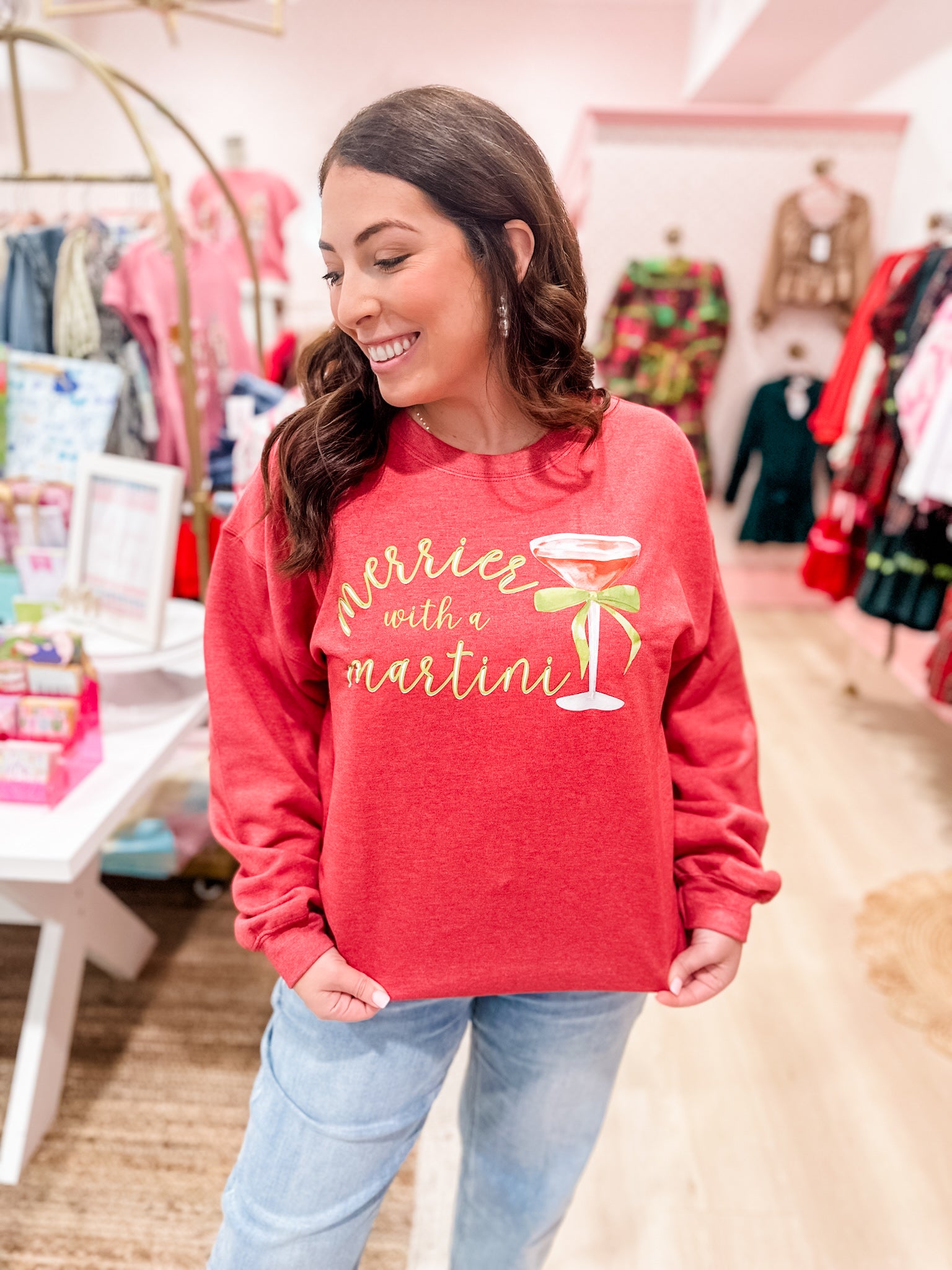 Merrier with a Martini Sweatshirt