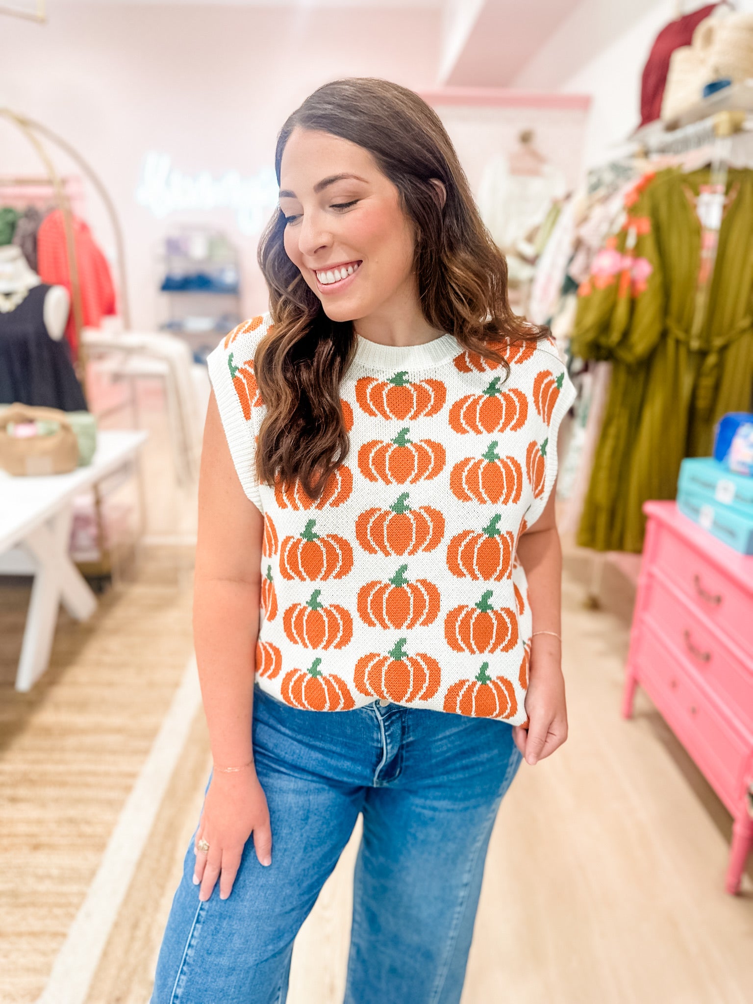 The Pumpkin Patch Sleeveless Pullover