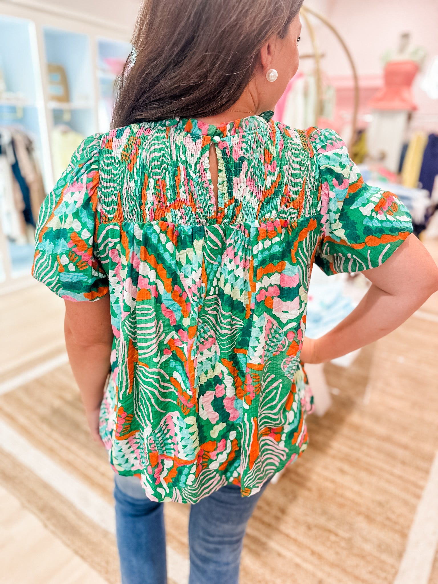 Tropical Abstract Blouse