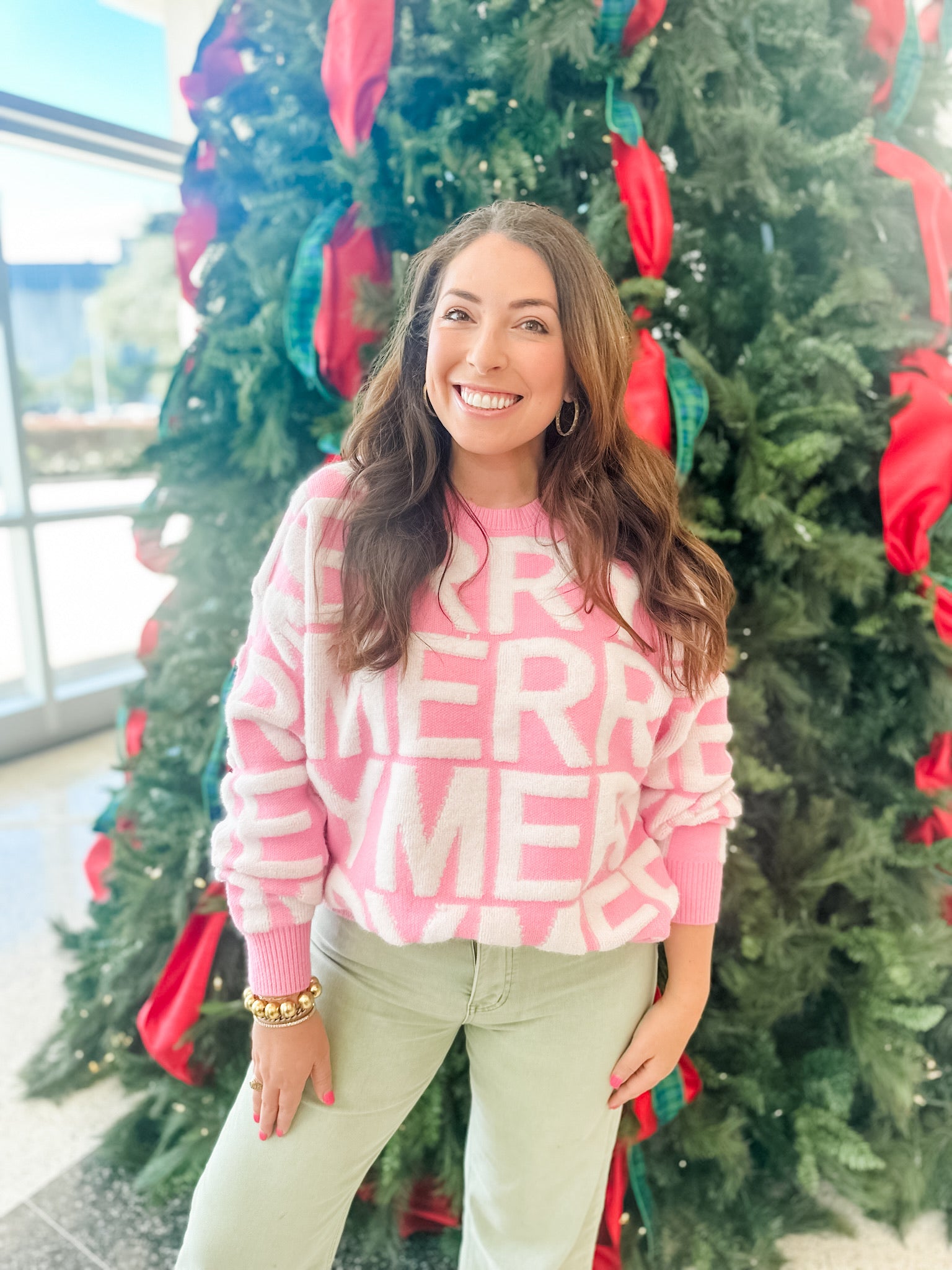 A Merry Pink Christmas Sweater