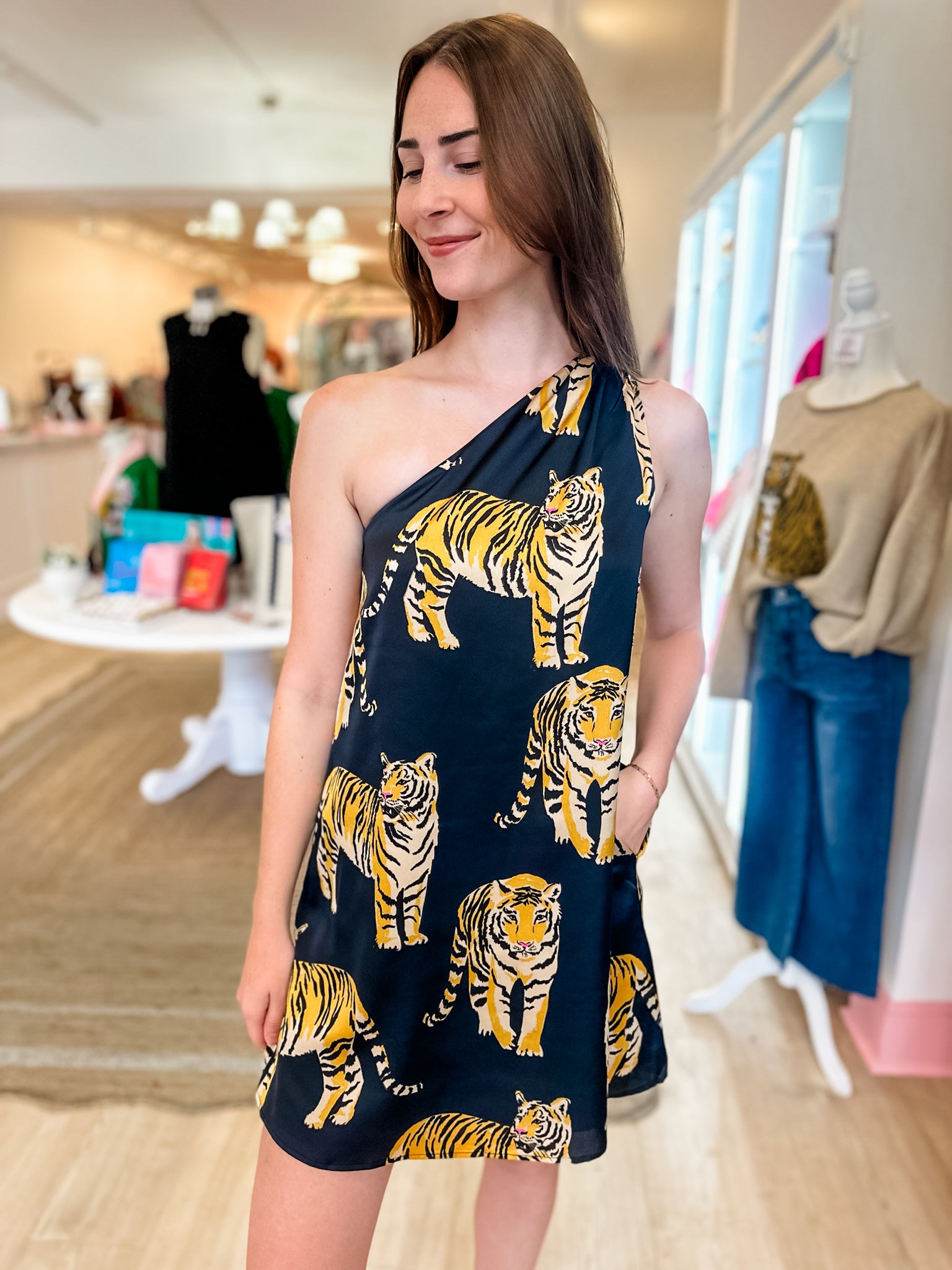 Jungle Spark Mini Dress- Black