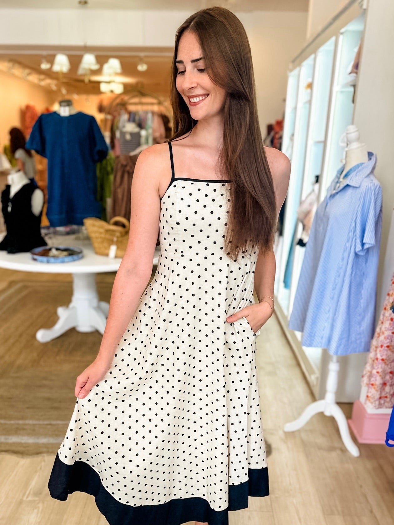 Polka Dot Tank Midi Dress