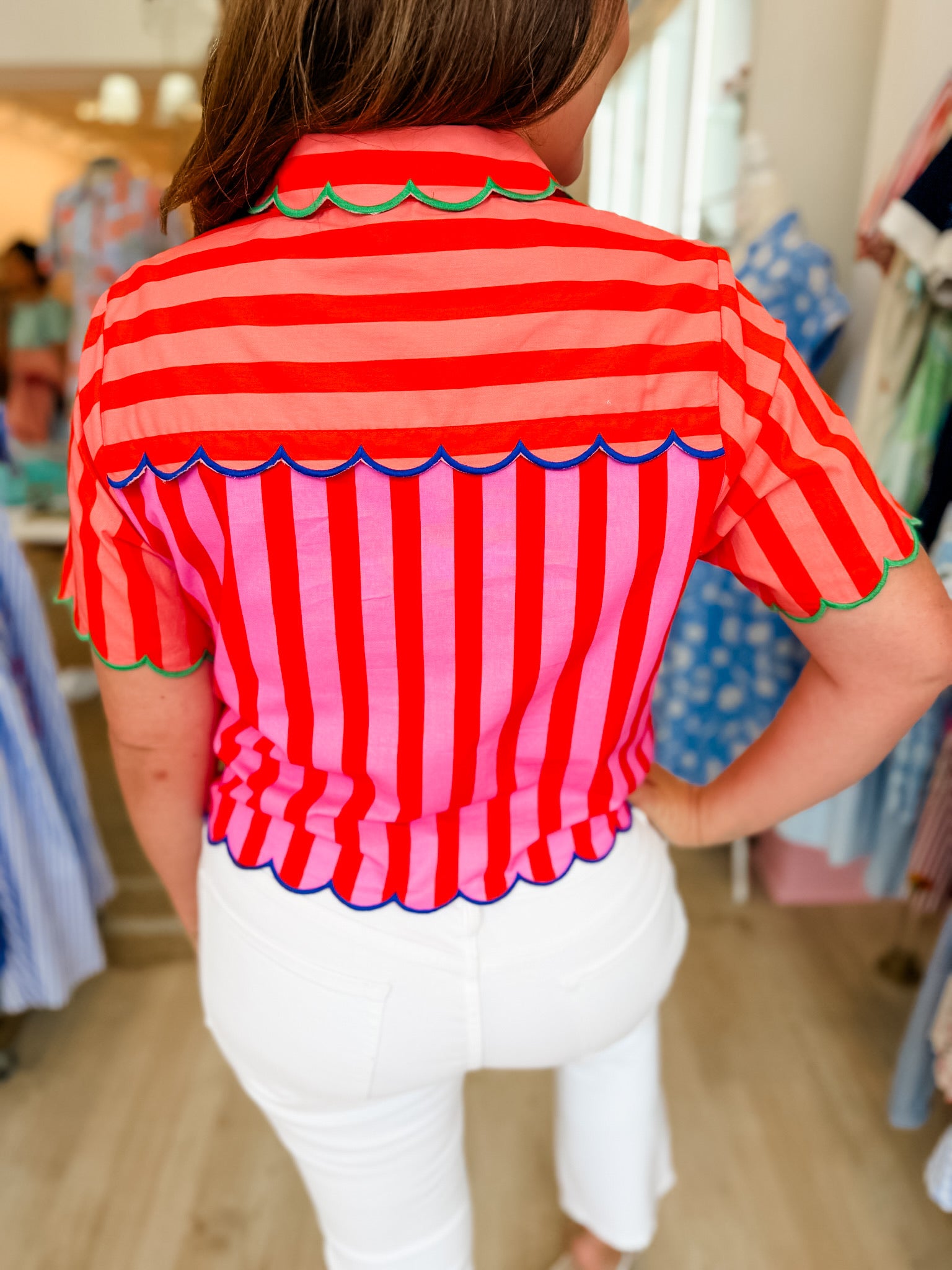 KARLIE Sunset Stripe Top