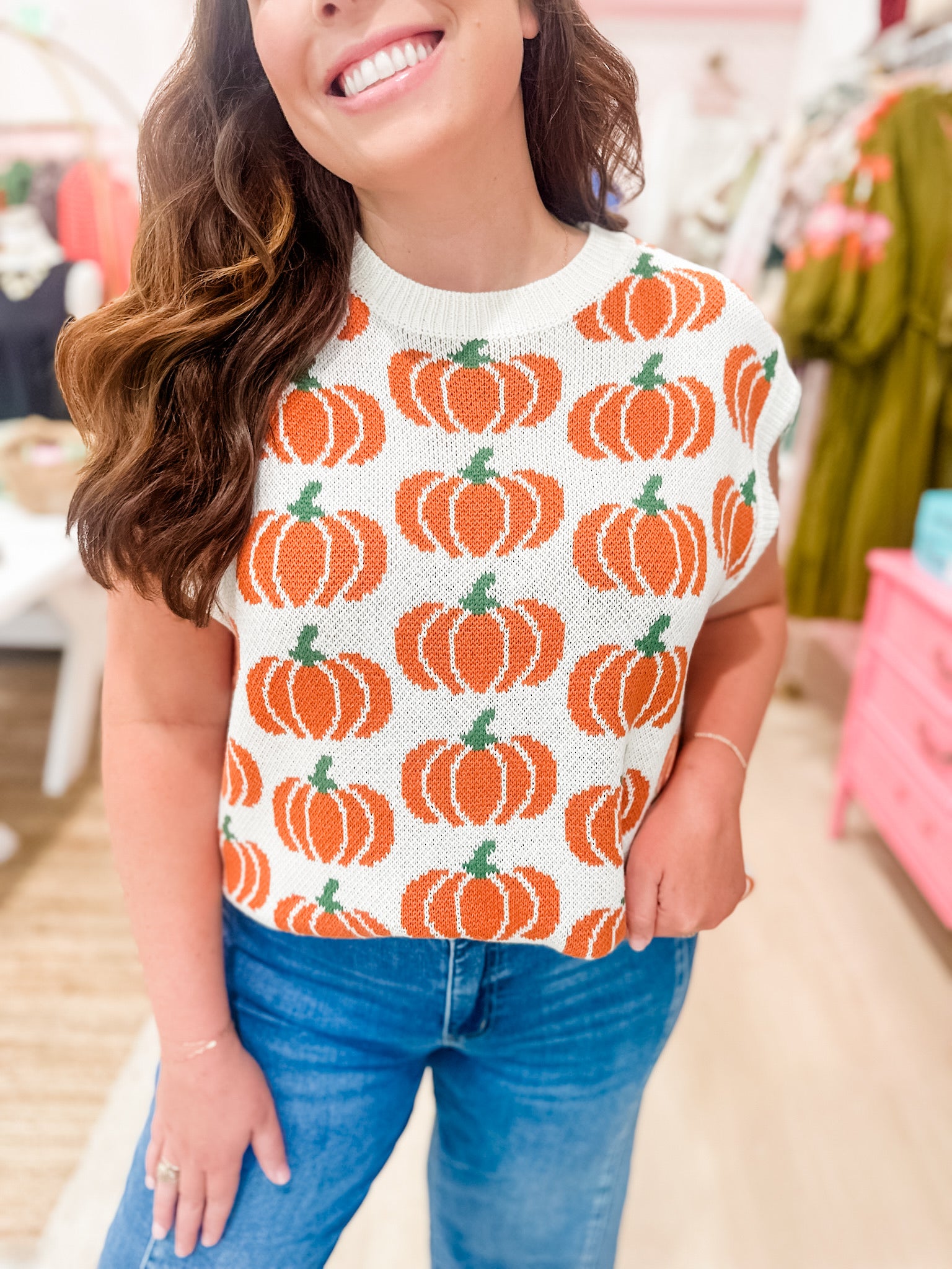 The Pumpkin Patch Sleeveless Pullover