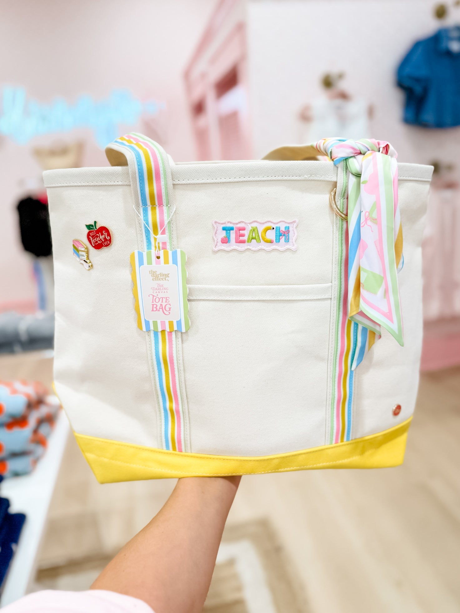 The Darling Canvas Tote Bag–School's in Session