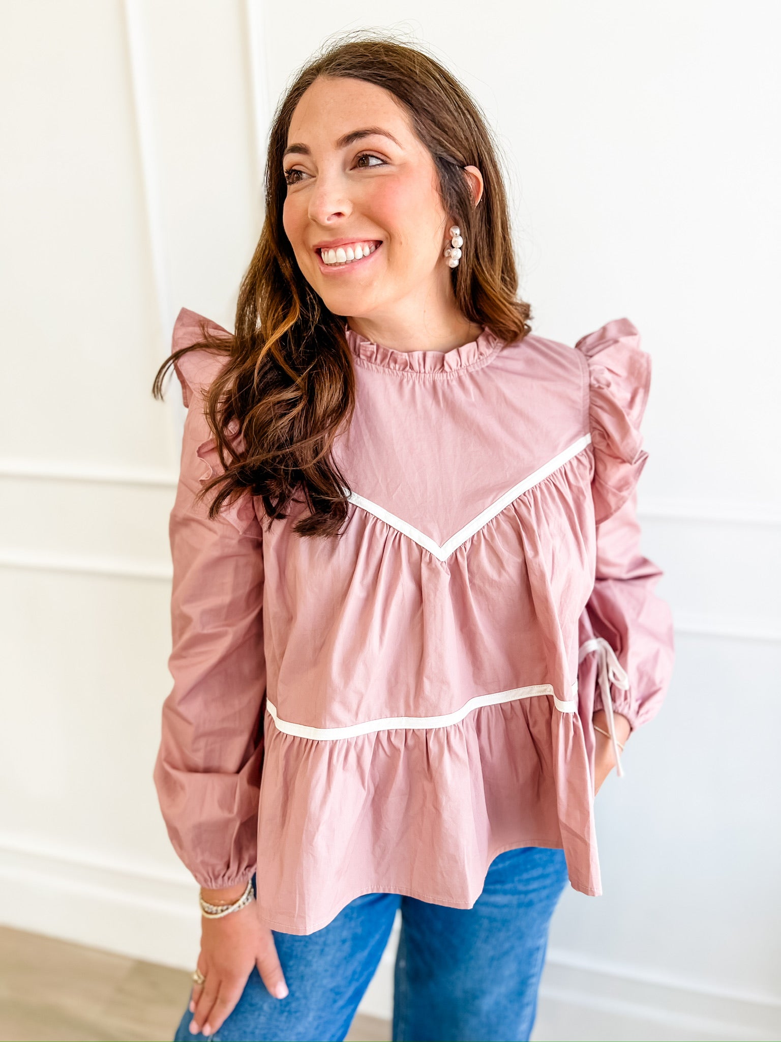 Blushing Ruffles Blouse