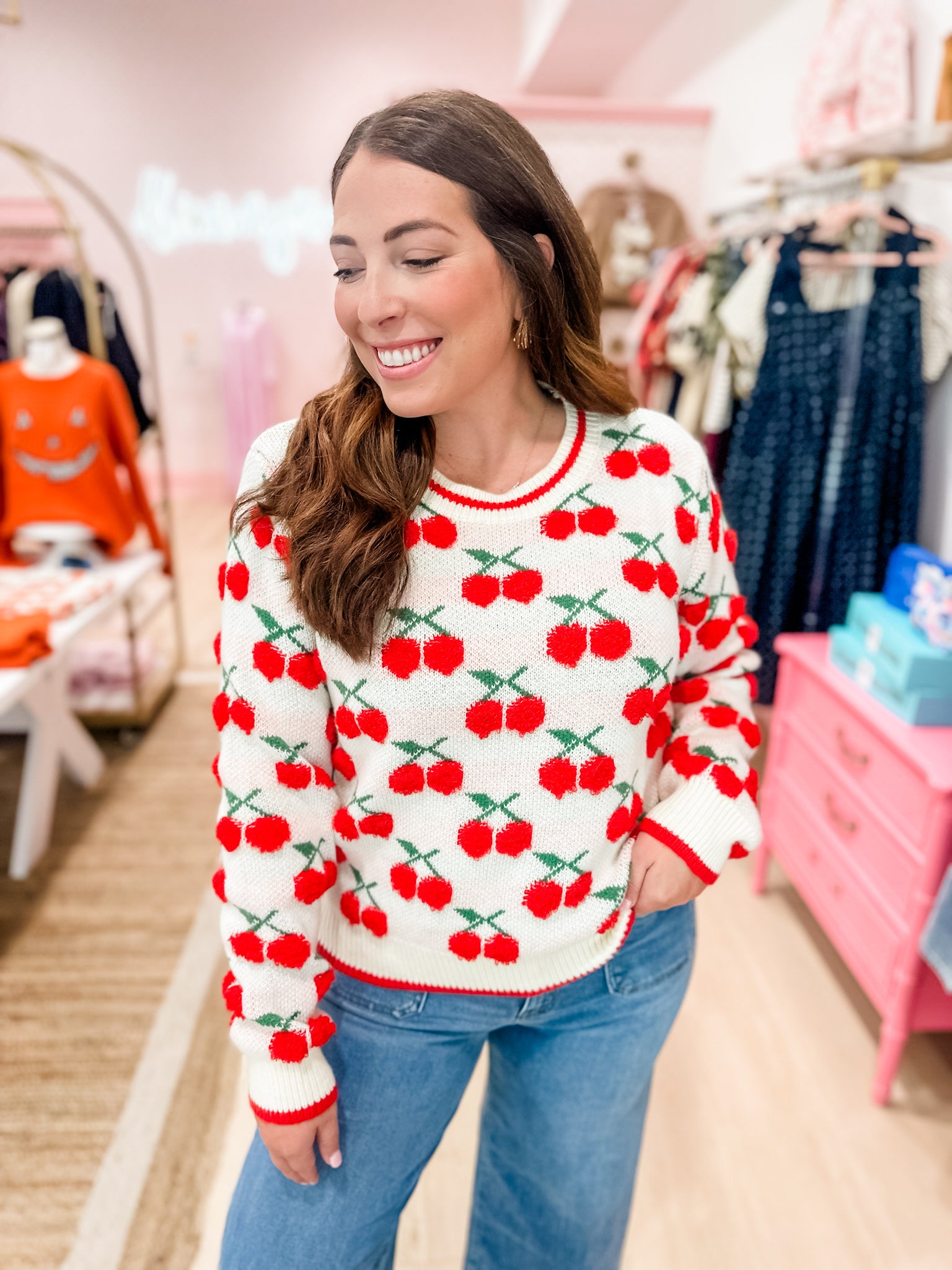 Sweeter Than Cherry Pie Sweater- Red