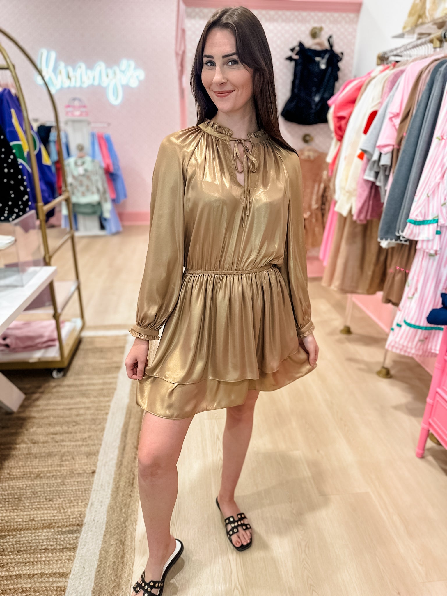 The Golden Goddess Mini Dress