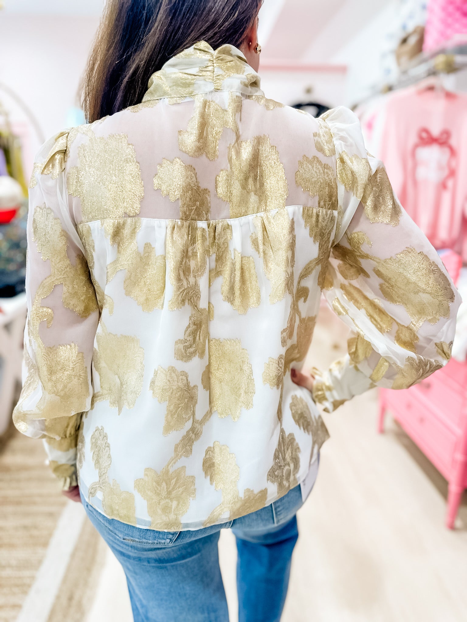 A Night Celebrated with Champagne Blouse