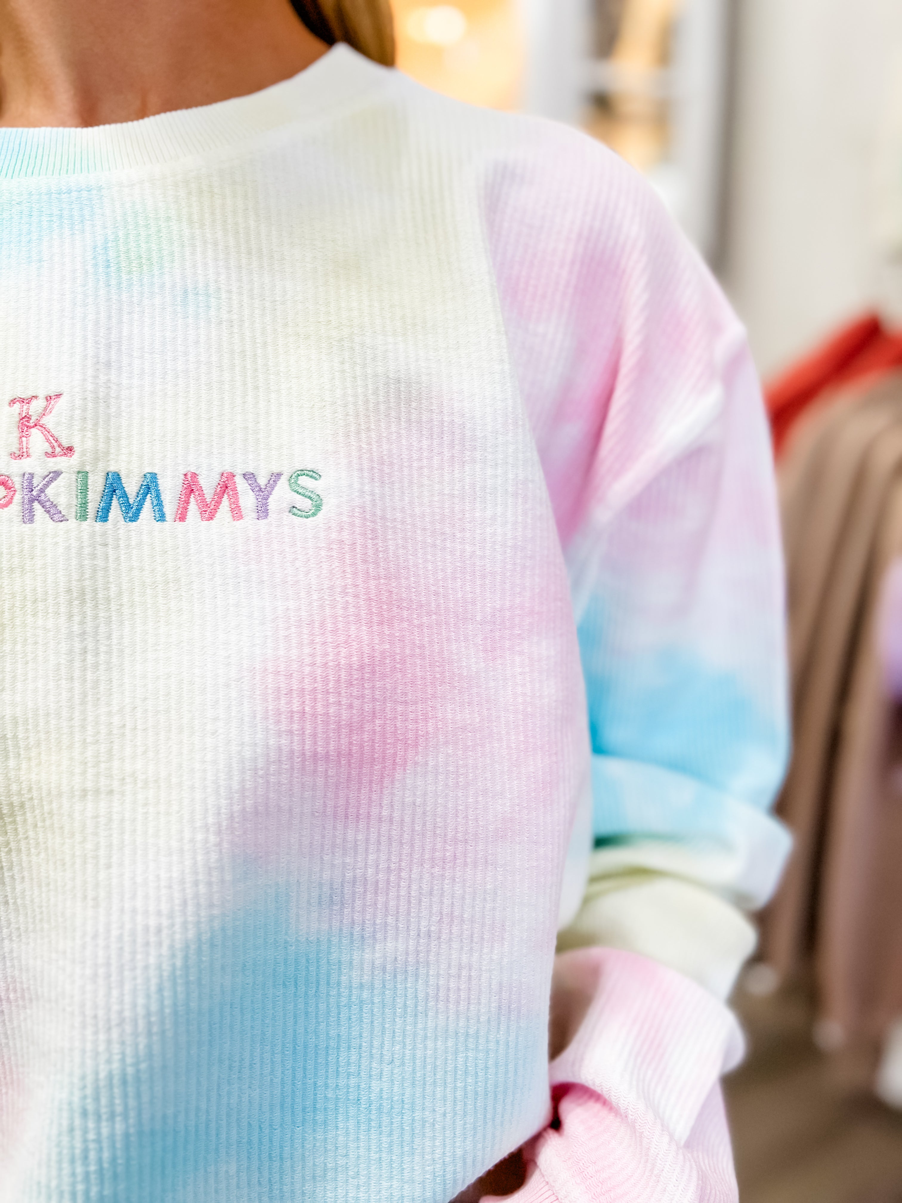 @SHOPKIMMYS Rainbow Corded Sweatshirt