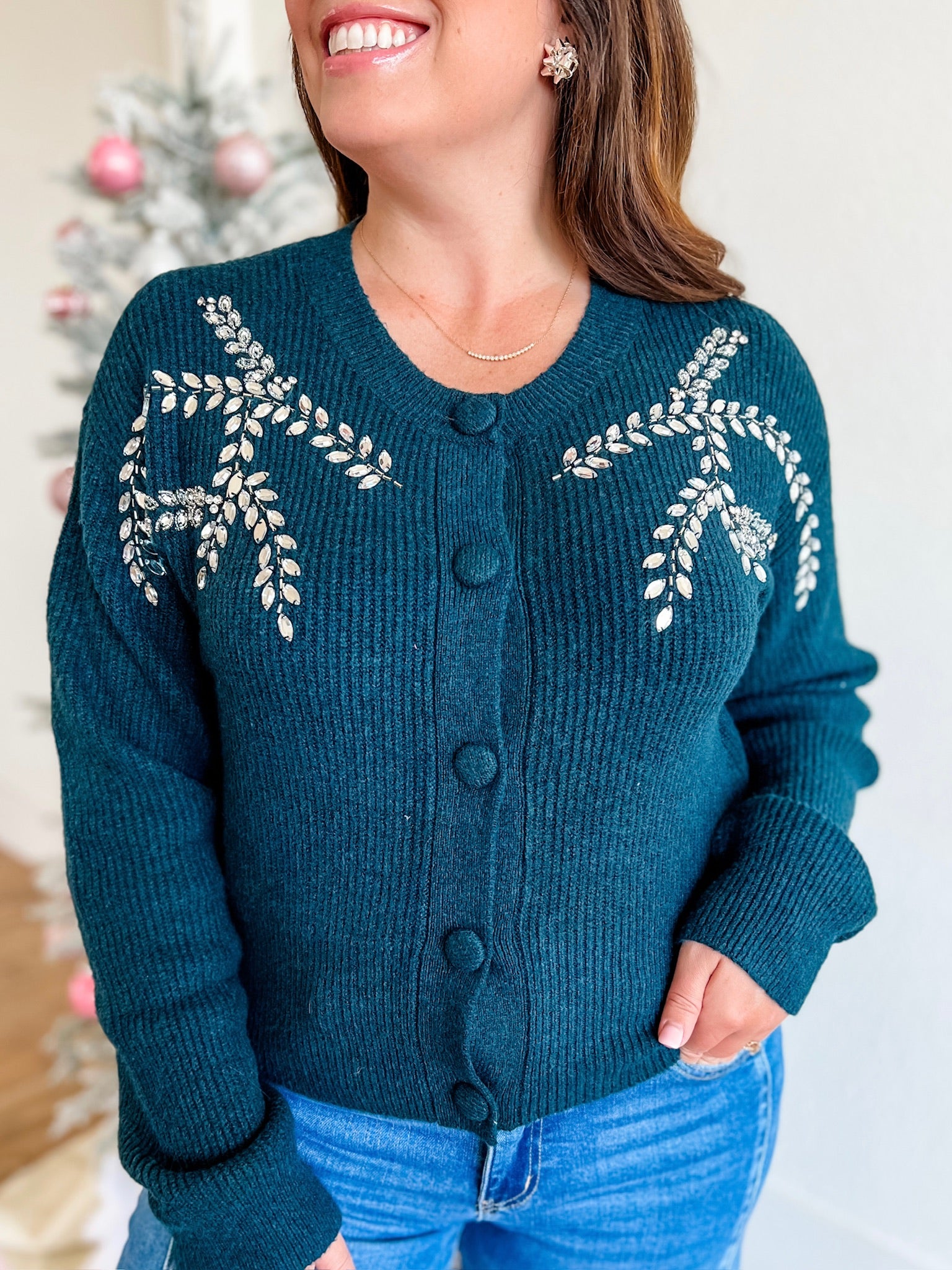 The Holly Jolly Glimmer Cardigan