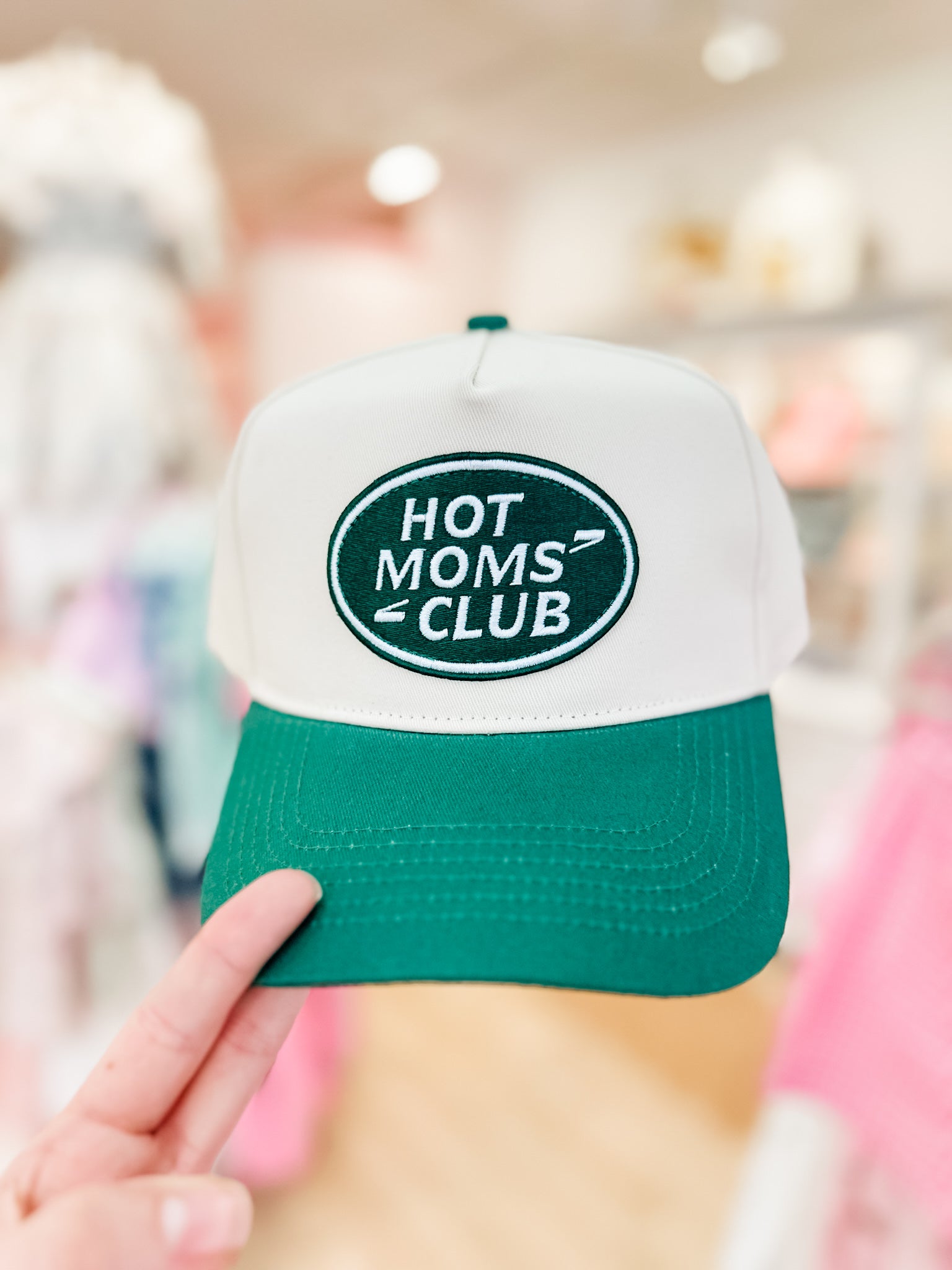 Hot Moms Club - Green Vintage Trucker Hat