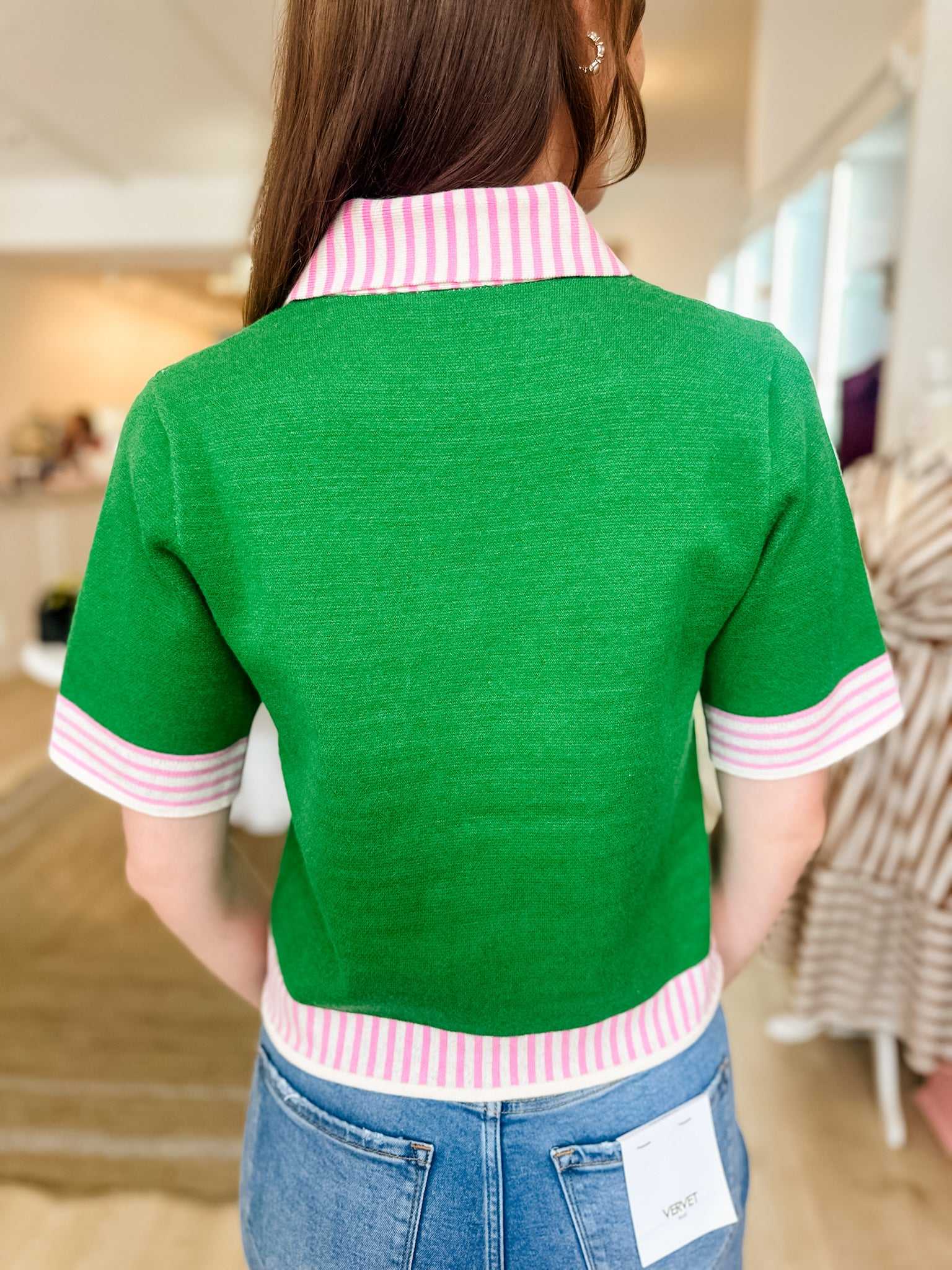 Color In The Fall Cheetah Short Sleeve Sweater