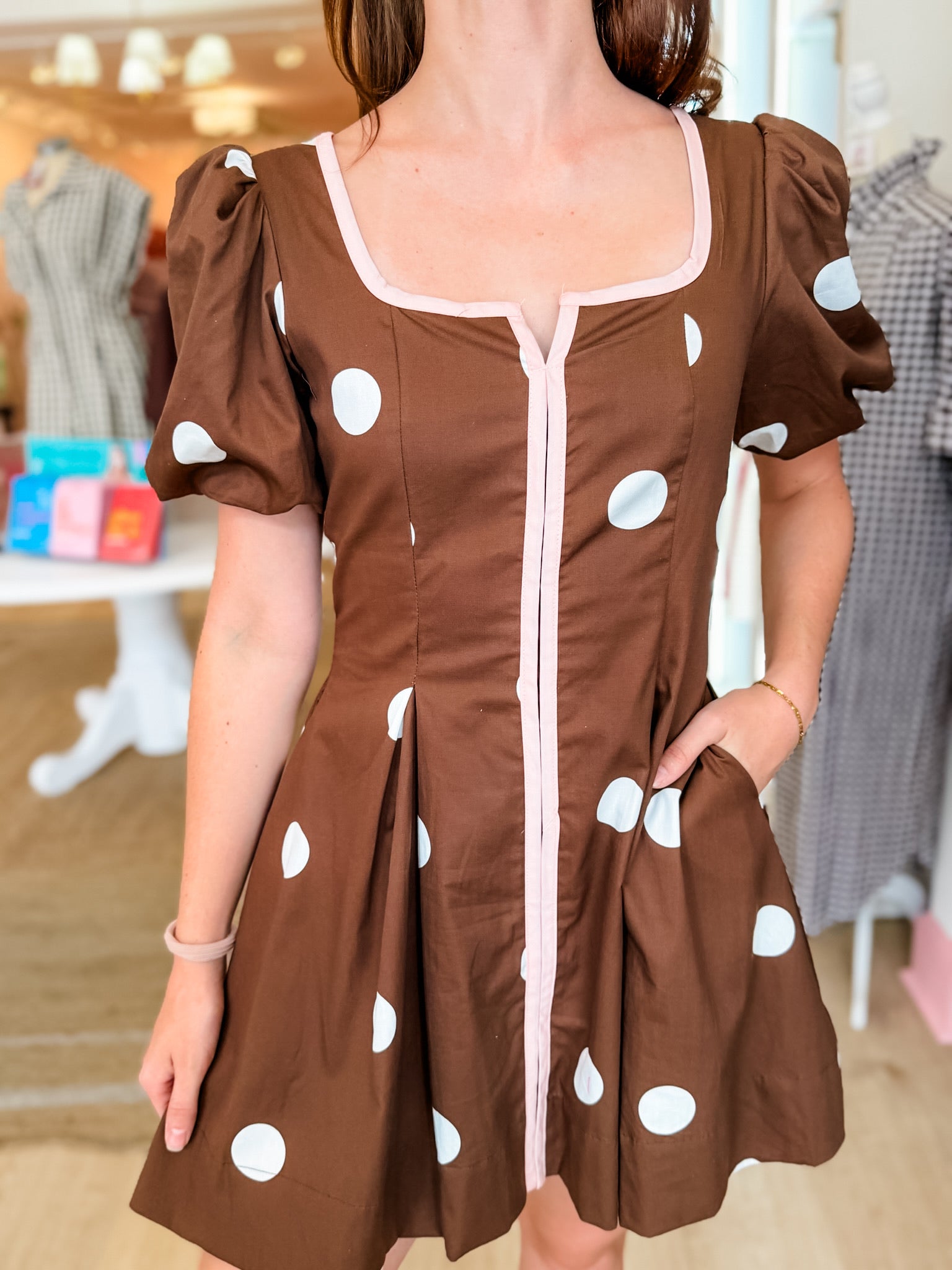 Polka Dot Sweetheart Mini Dress