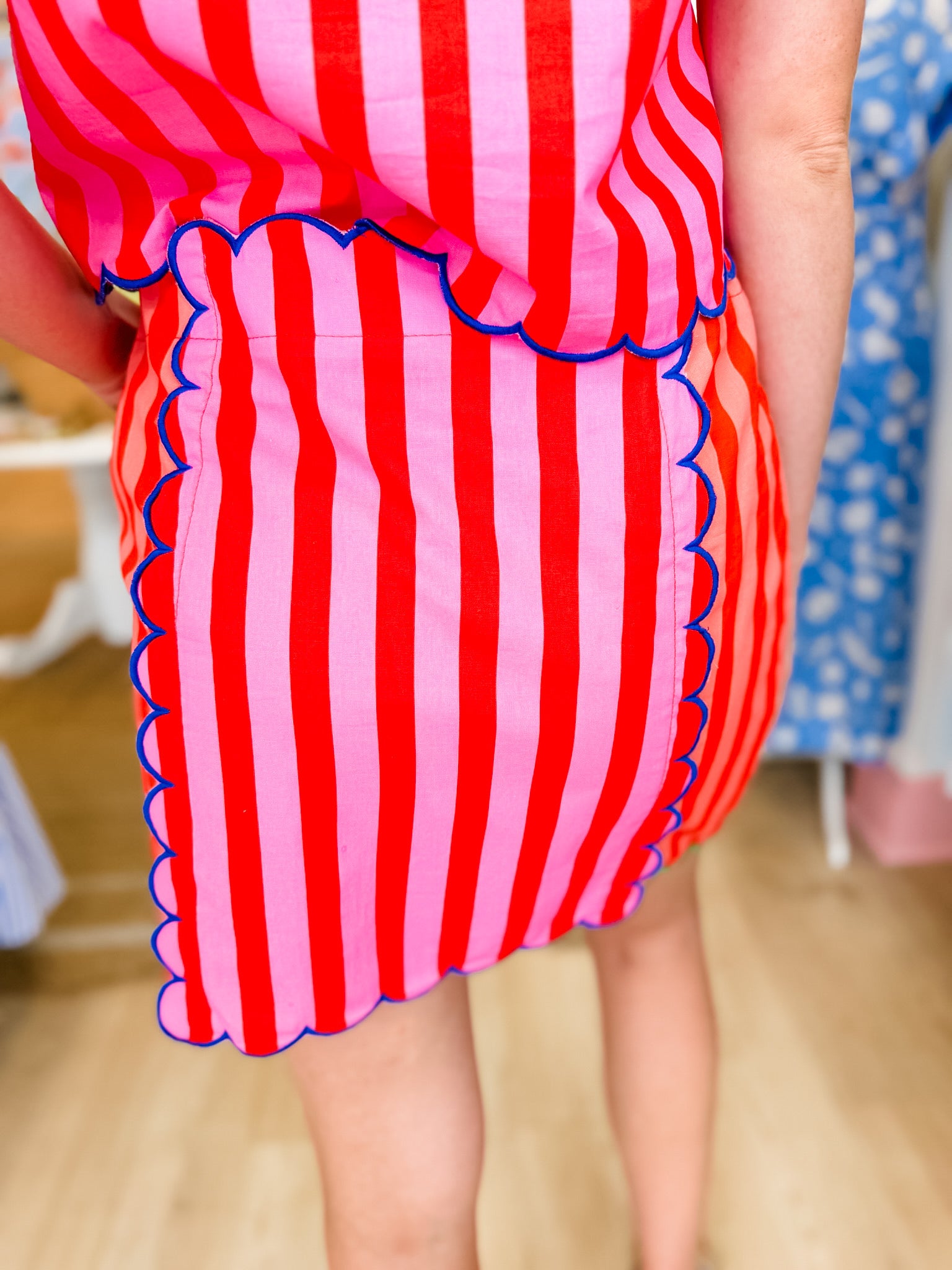 KARLIE Sunset Stripe Mini Skirt