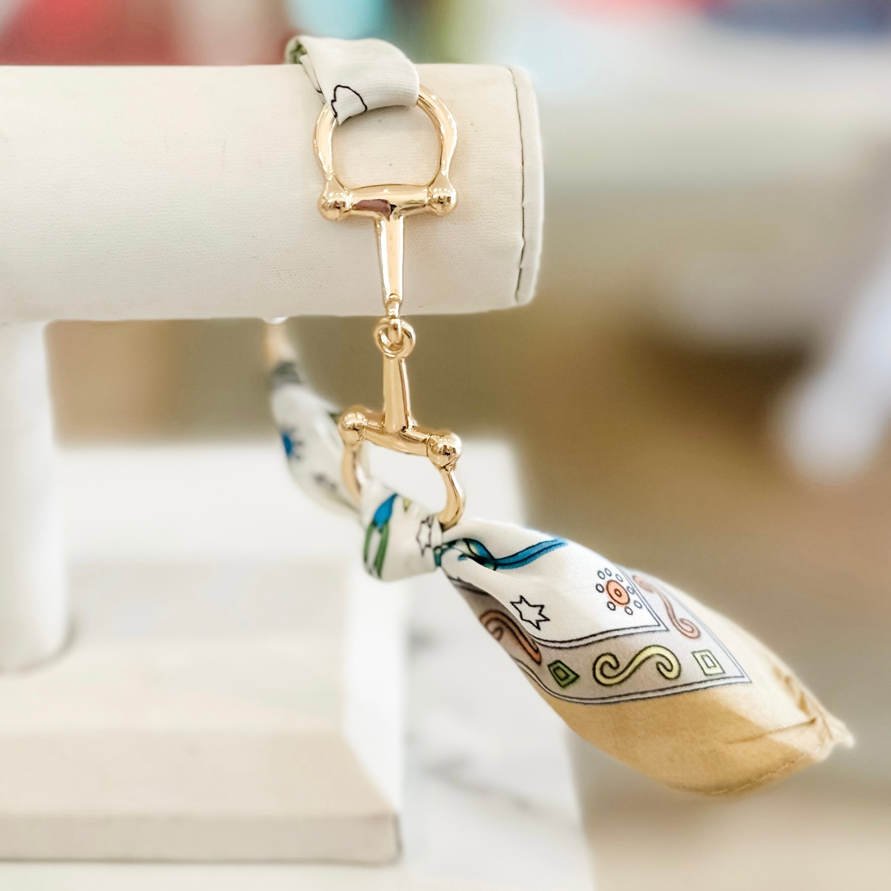 Horse Bit Scarf Bracelet- Yellow